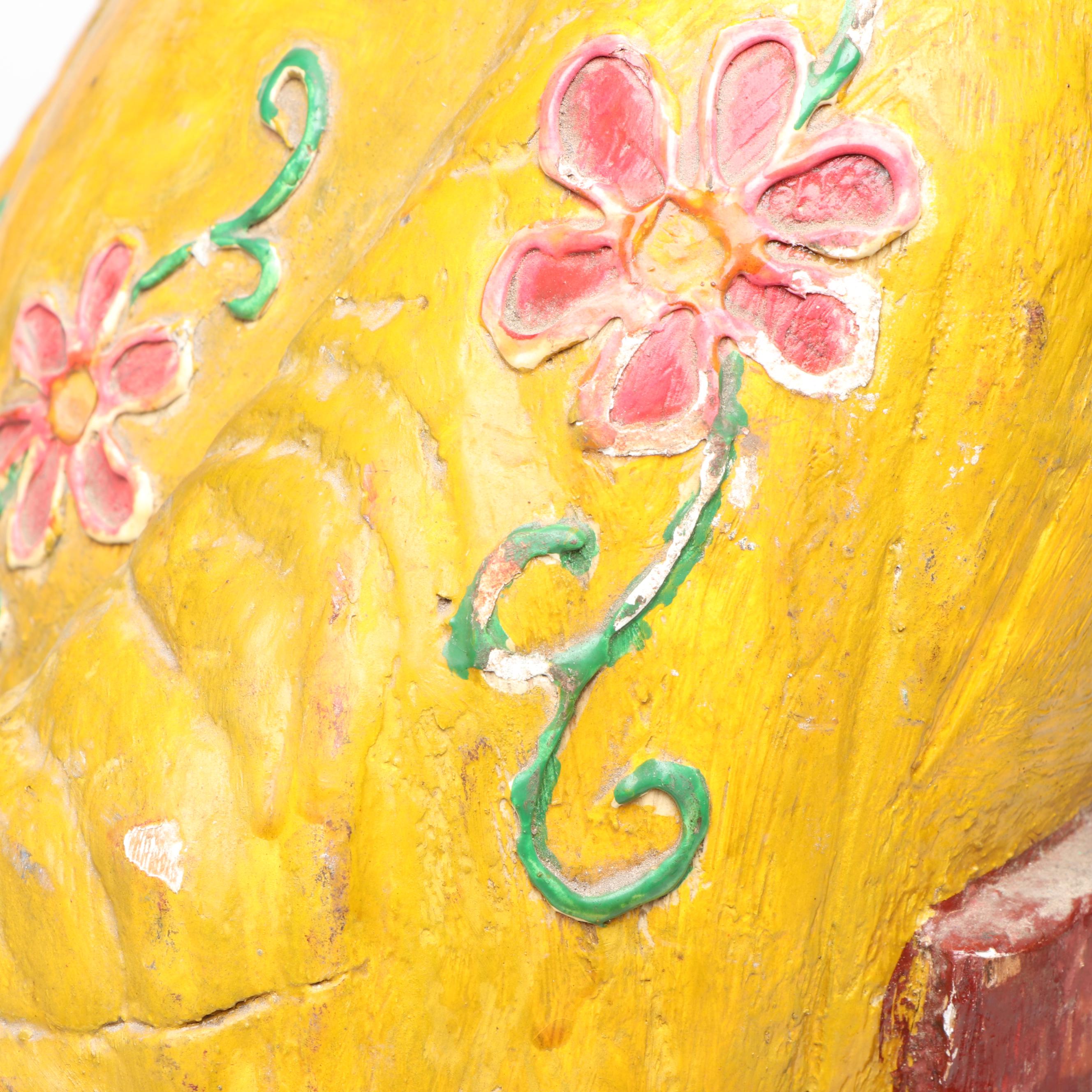 Southeast Asian Hand-Carved and Painted Wood Ancestor Figure