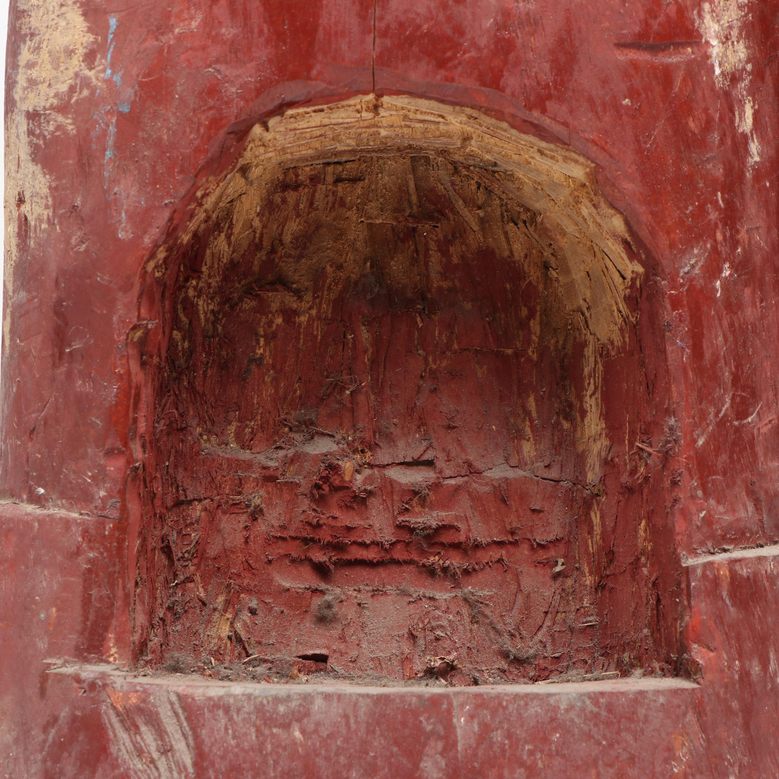 Southeast Asian Hand-Carved and Painted Wood Ancestor Figure