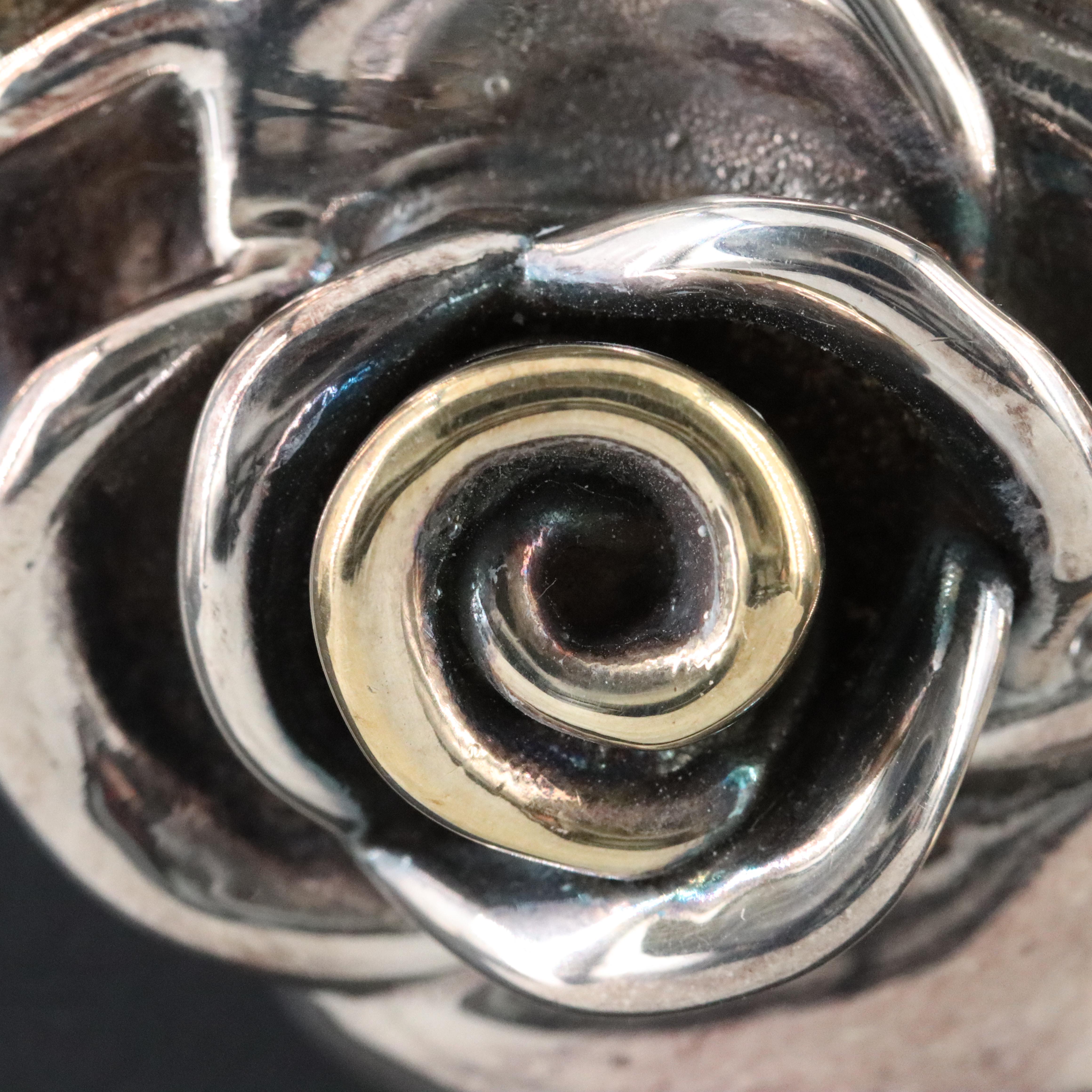 Electroformed Two-Tone Rose Pendant