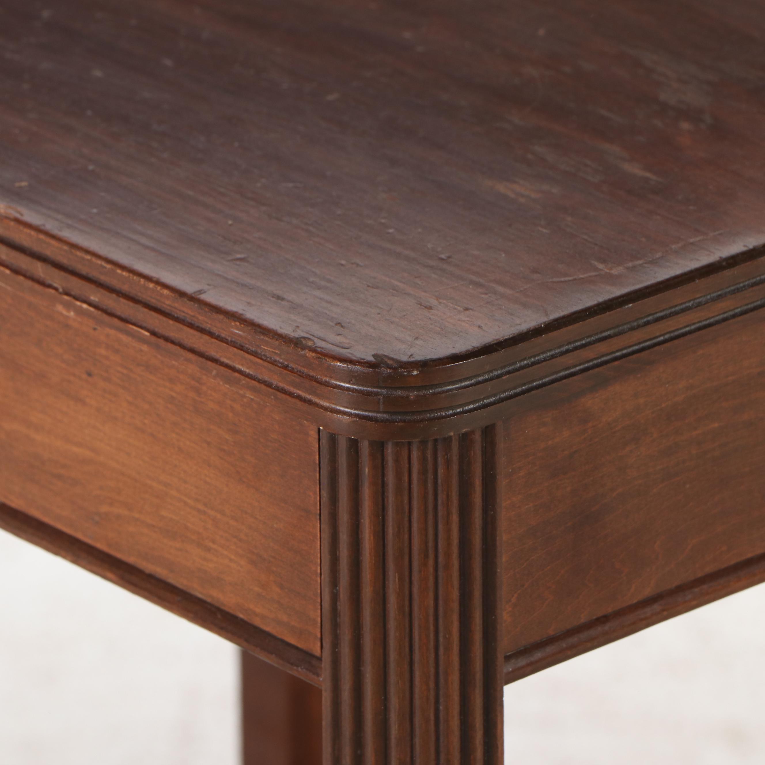 Klode Mahogany Finish Two-Tiered Side Table