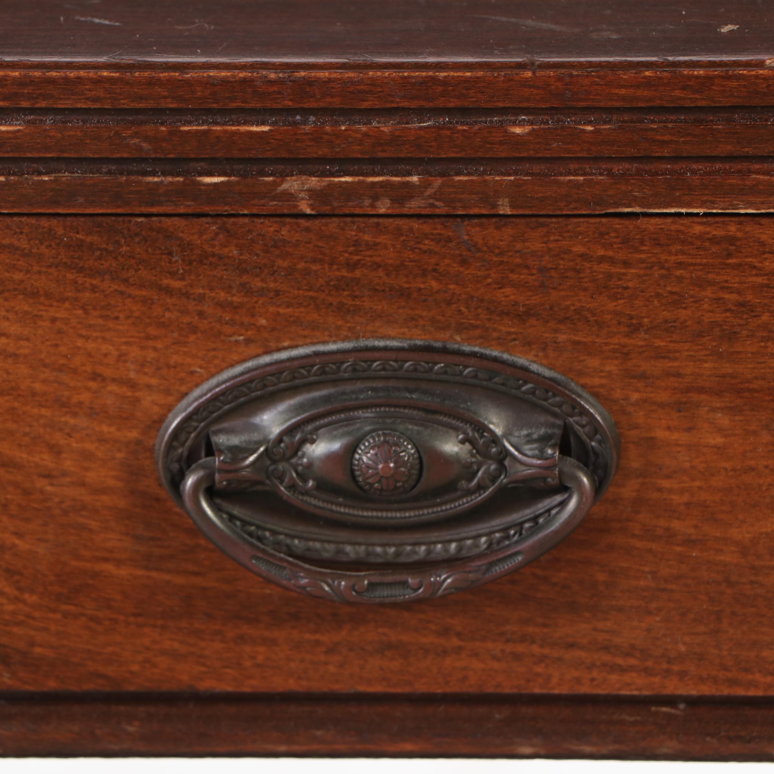 Klode Mahogany Finish Two-Tiered Side Table