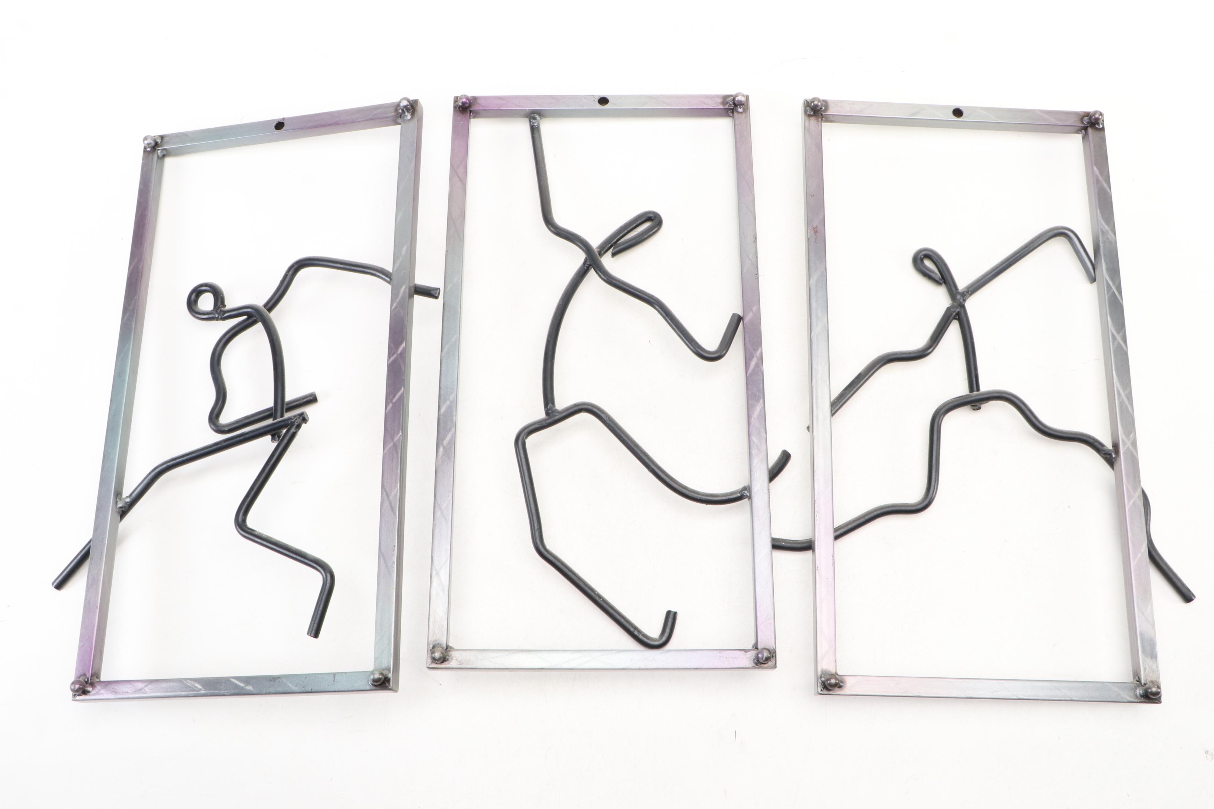 Artisan House "Pantomime" Three-Part Wall Sculpture