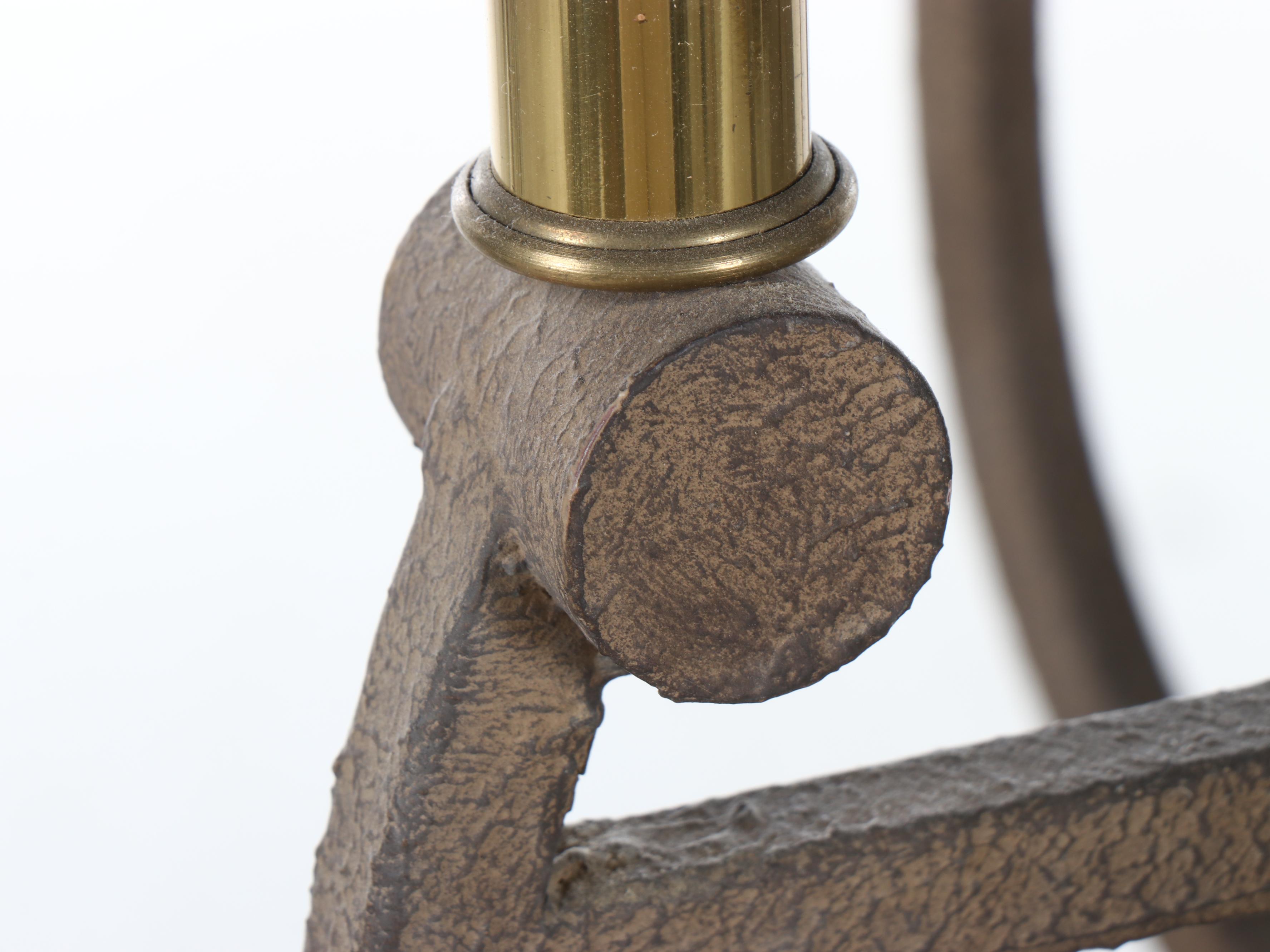 Contemporary Bronze Finish Nine-Arm Chandelier with Black Clip-On Shades