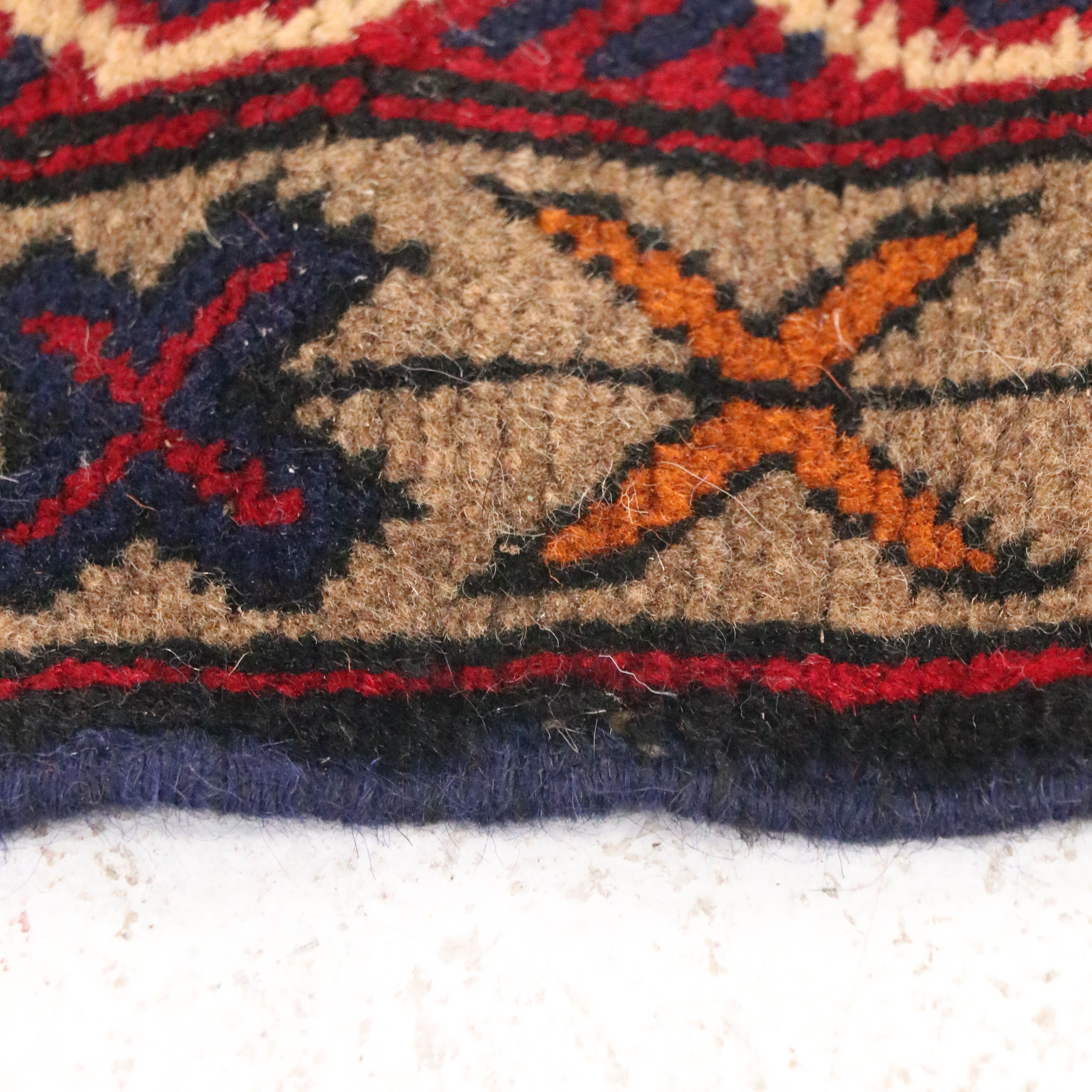2'9 x 4'6 Hand-Knotted Afghan Baluch Accent Rug