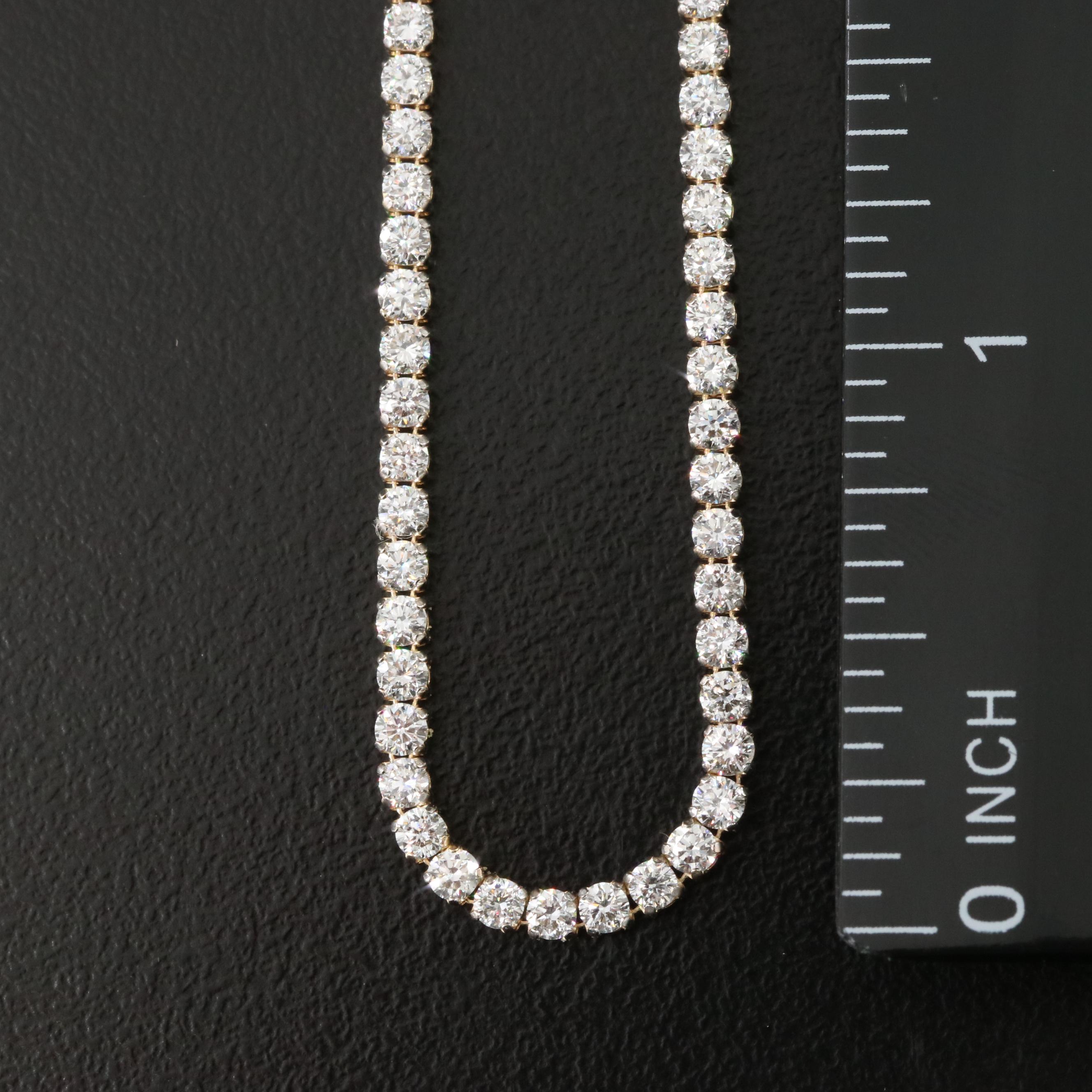 14K 8.00 CTW lab Grown Diamond Riviera Necklace