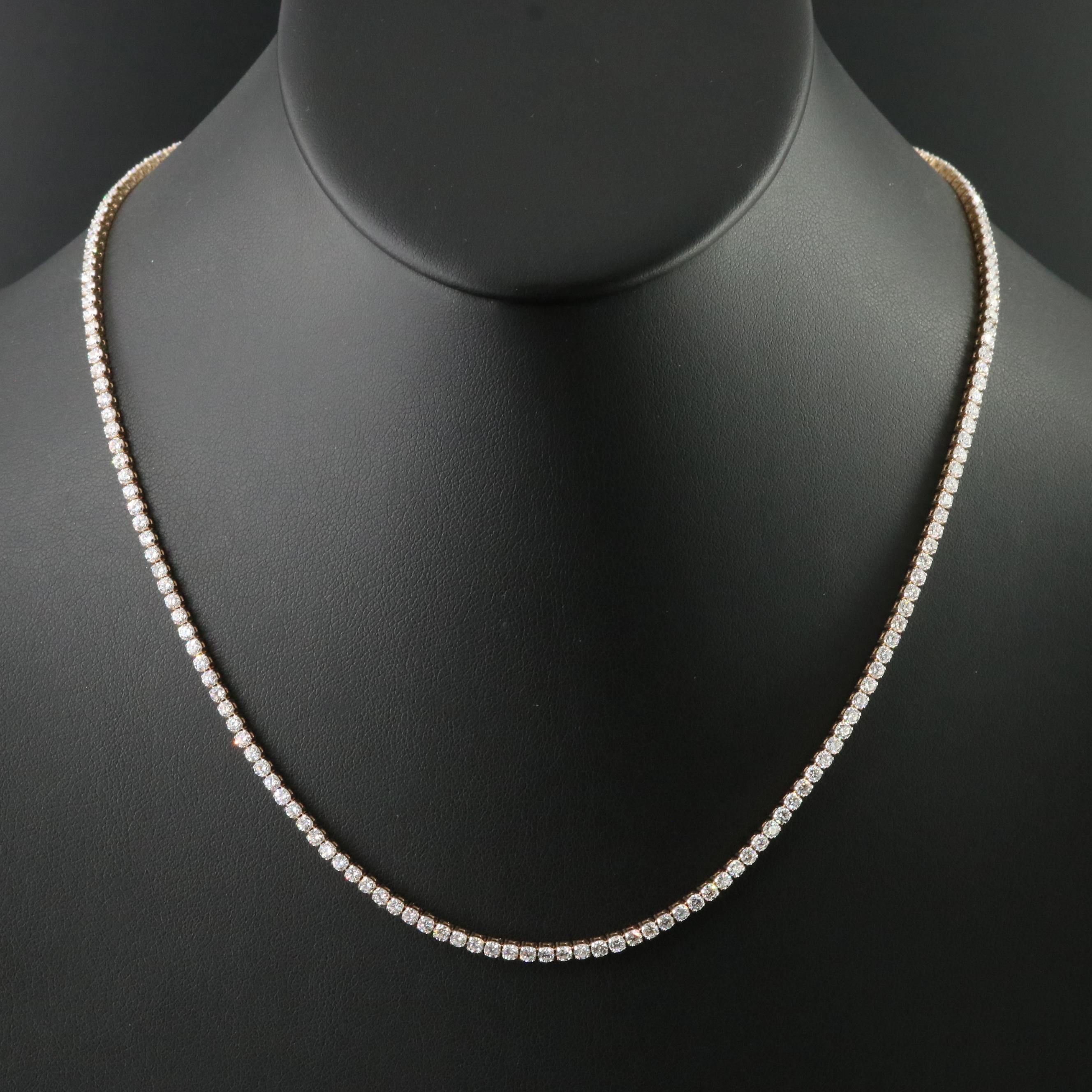 14K 8.00 CTW lab Grown Diamond Riviera Necklace