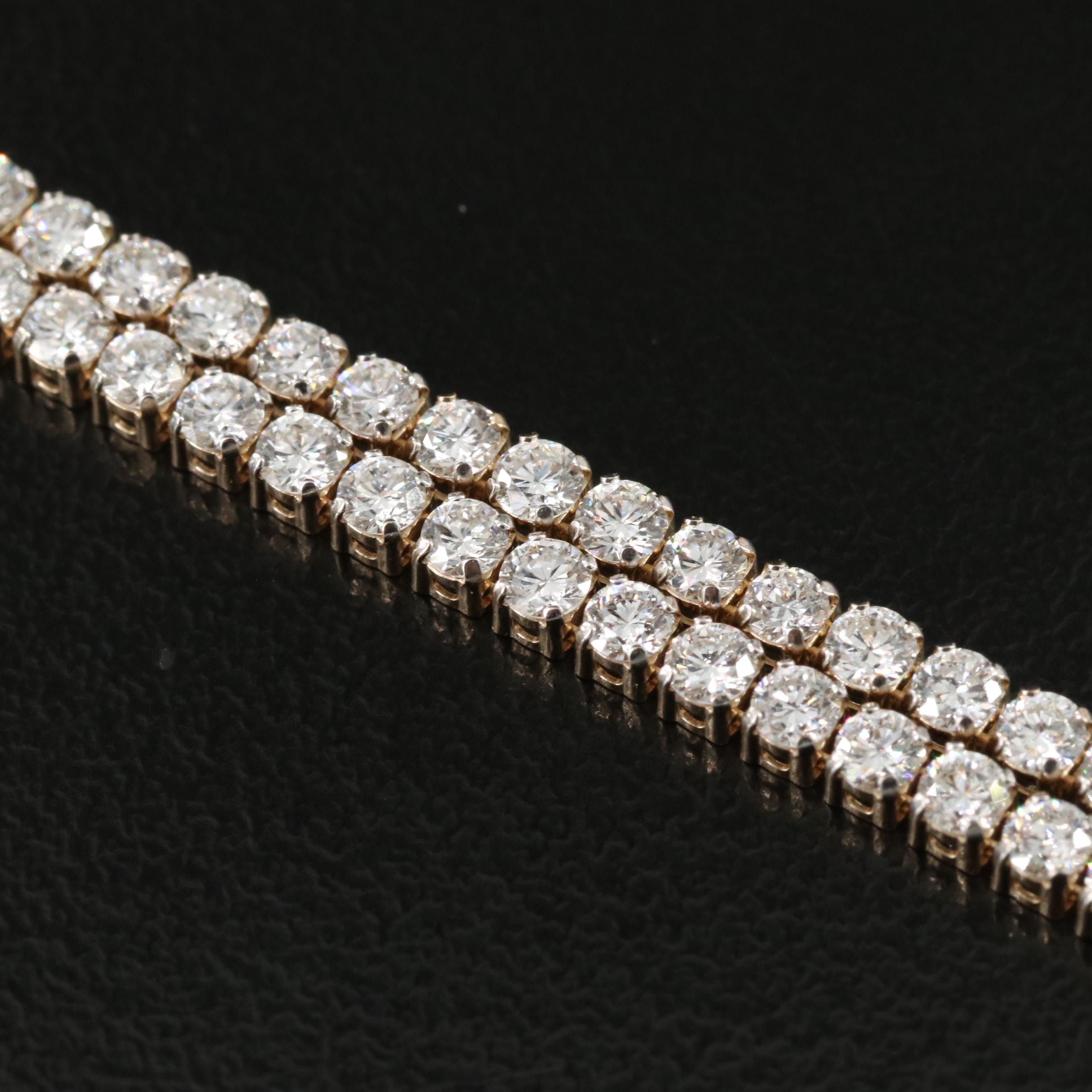 14K 8.00 CTW lab Grown Diamond Riviera Necklace