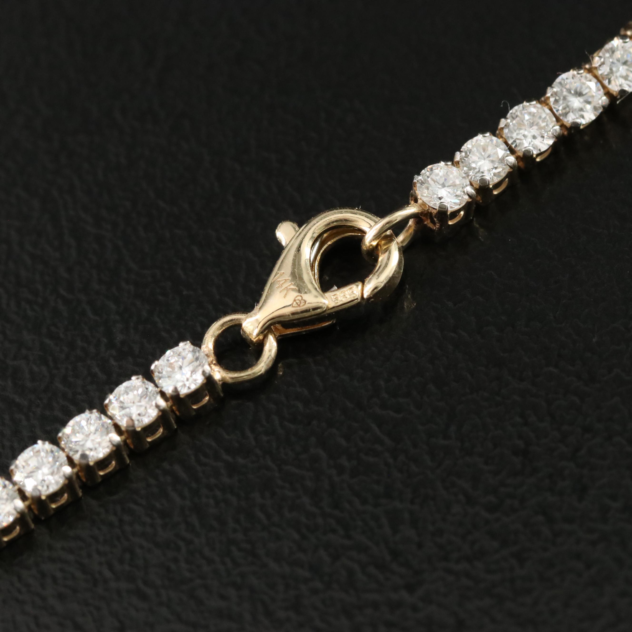 14K 8.00 CTW lab Grown Diamond Riviera Necklace