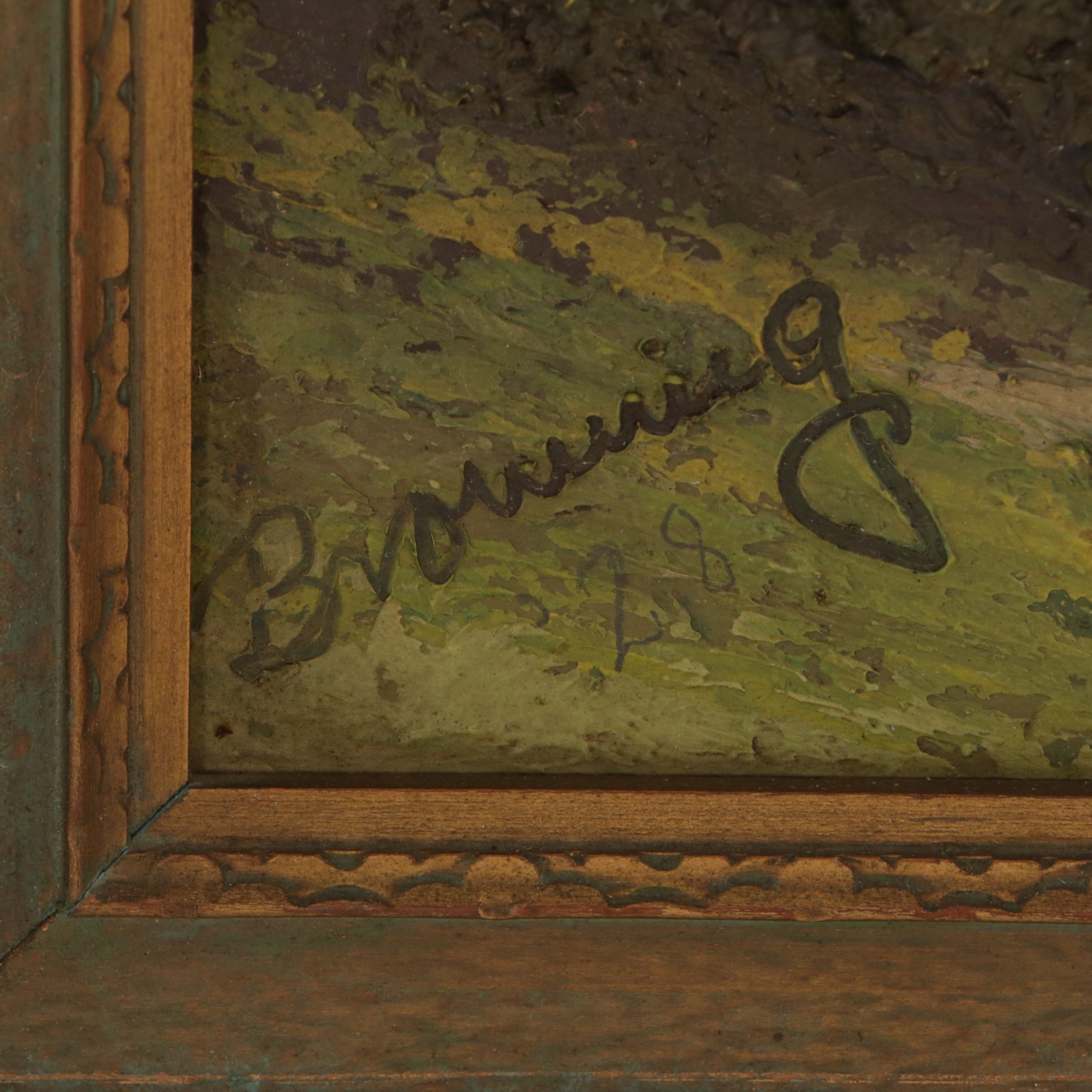 Browning Boreal Mountain Landscape Oil Painting, 1928