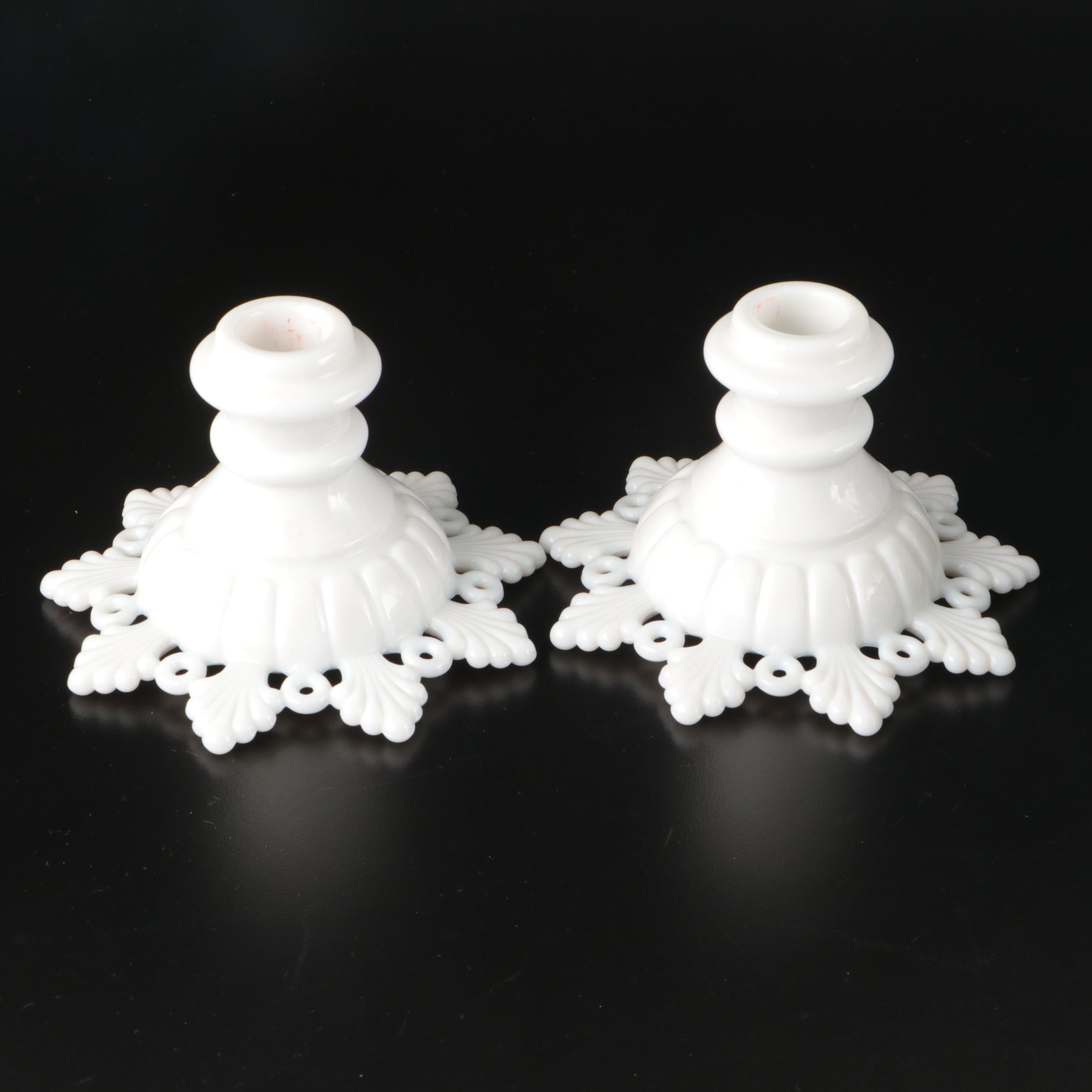 Milk Glass Vases, Boxes, Candlesticks and Other Home Décor