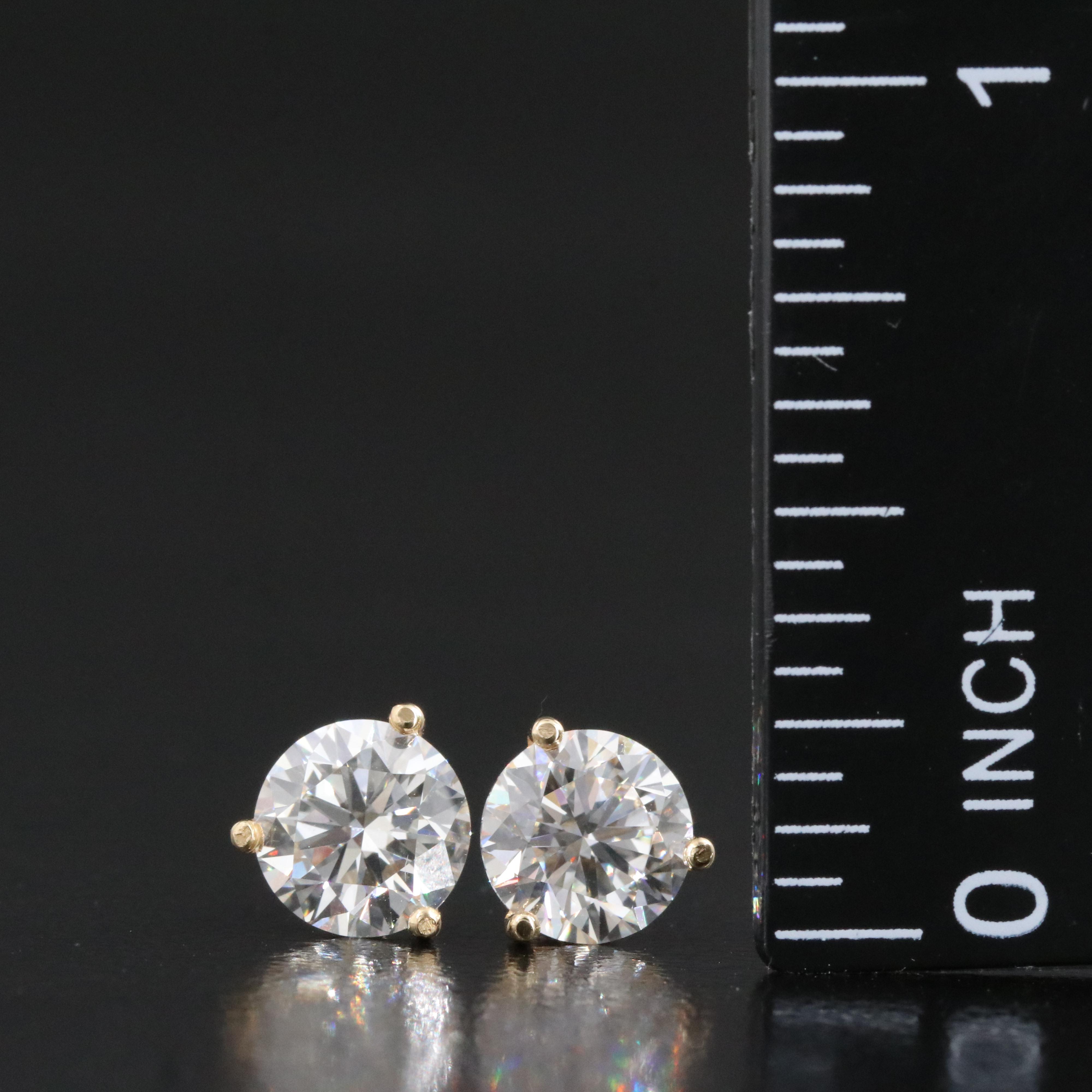 18K Lab Grown Diamond Stud Earrings