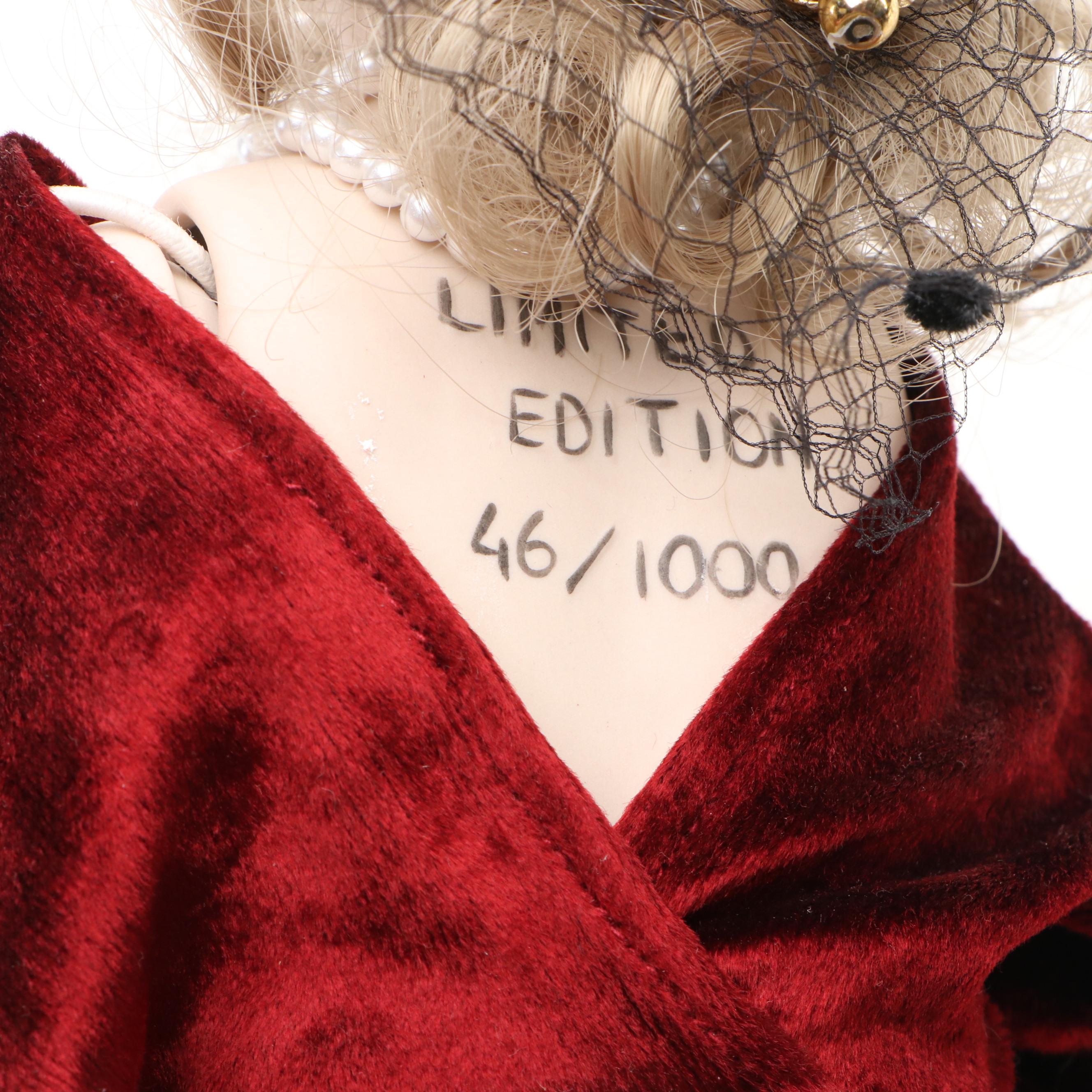 Limited Edition Porcelain Jazz Age Styled and Other Seated Doll