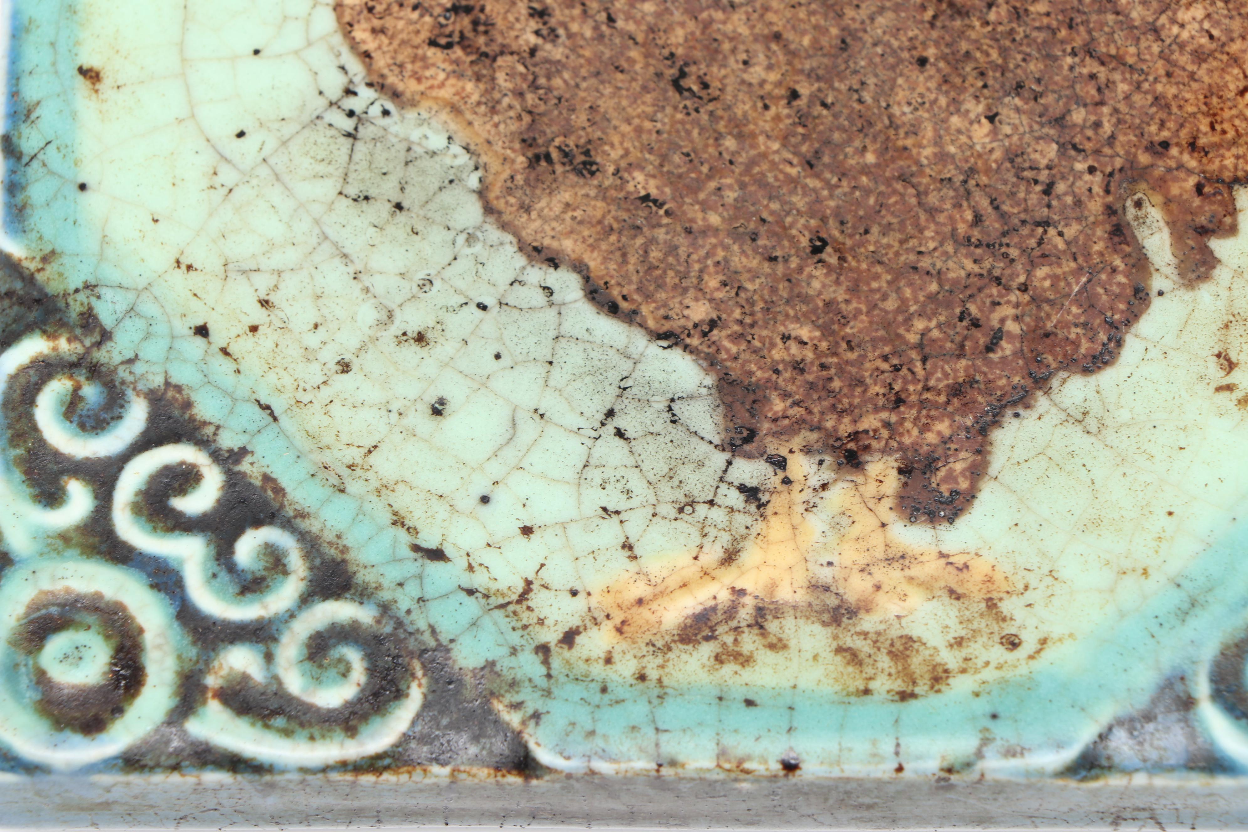 Rookwood Pottery Rooster Trivet, 1925