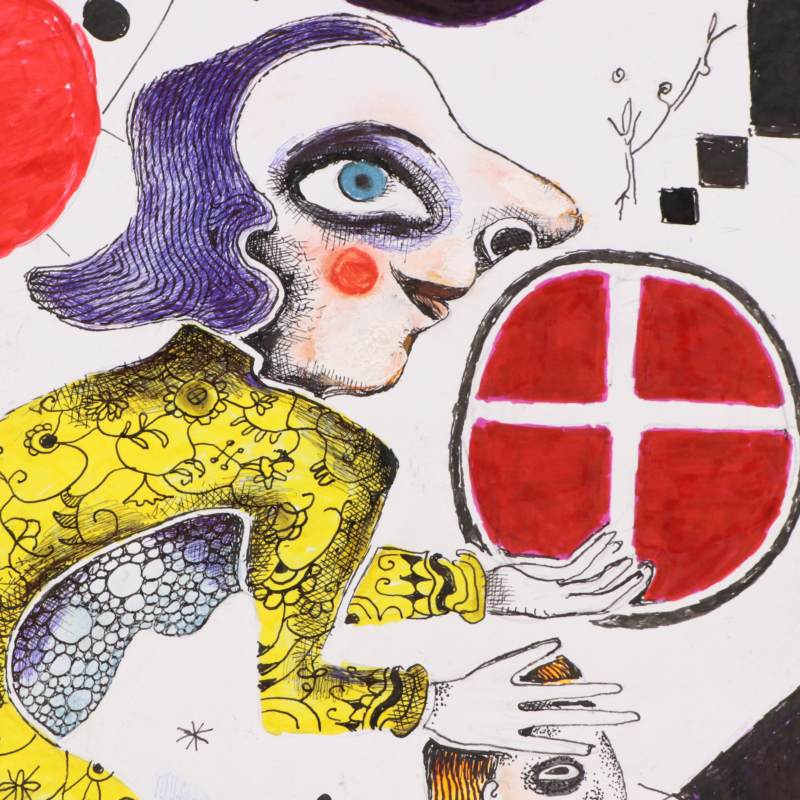 Nikolay "Kuk" Manuylov Surrealist Mixed Media Illustration, 2013