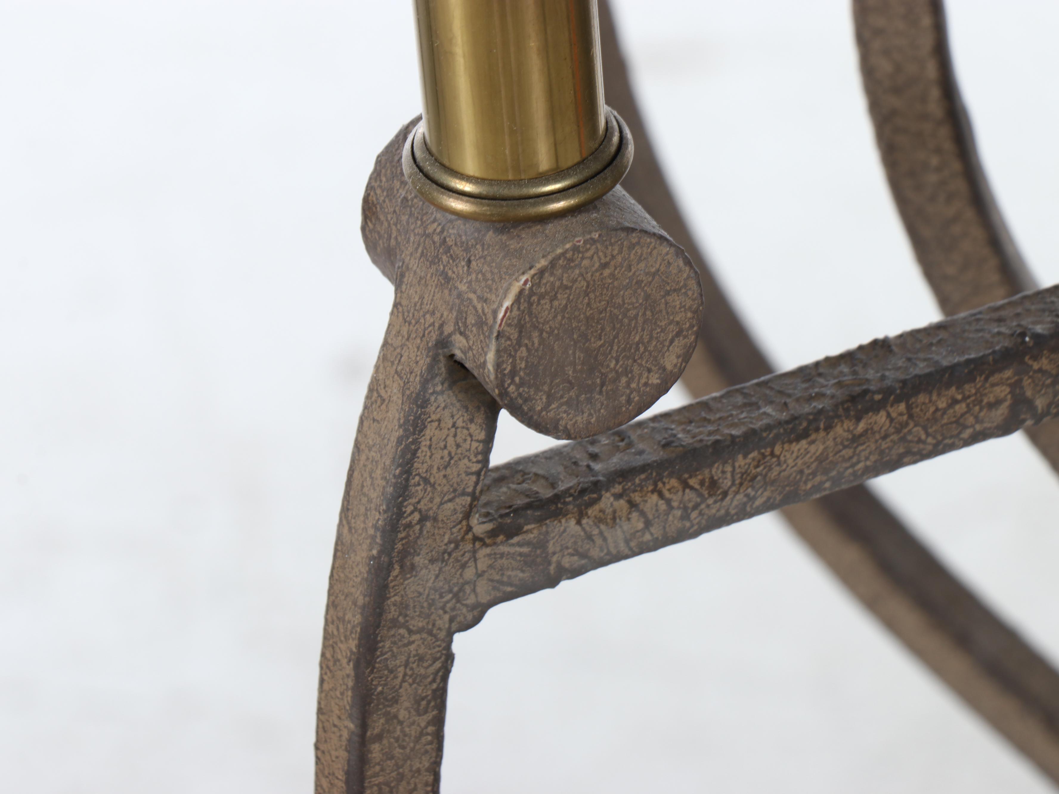 Contemporary Bronze Finish Nine-Arm Chandelier with Black Clip-On Shades