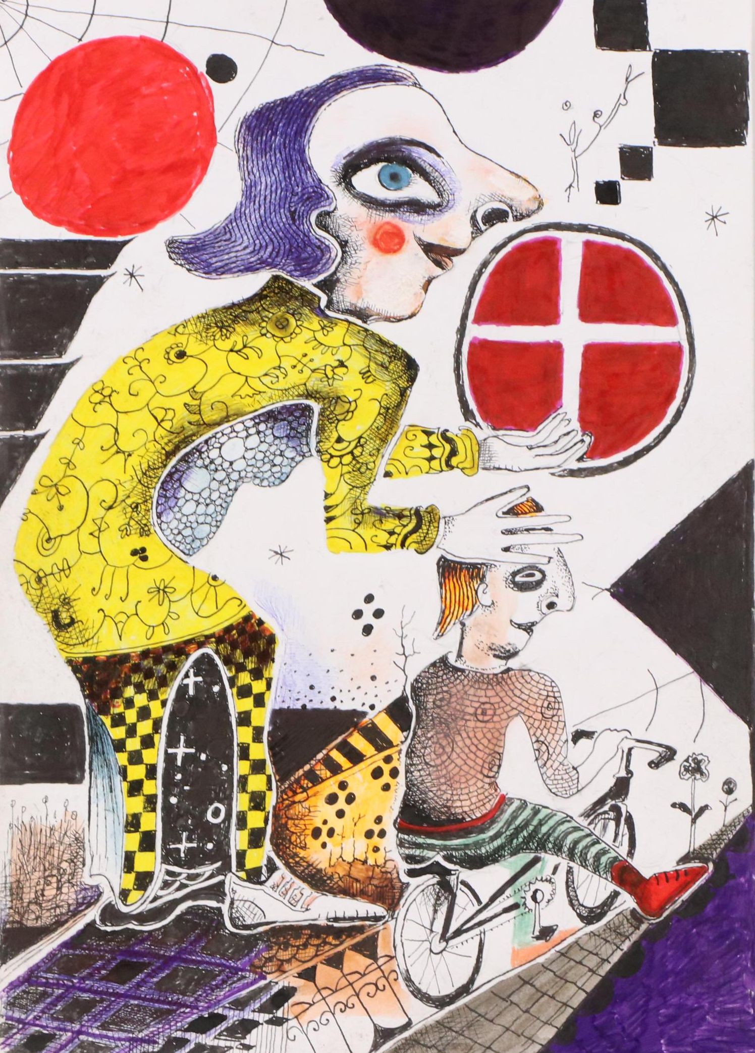 Nikolay "Kuk" Manuylov Surrealist Mixed Media Illustration, 2013