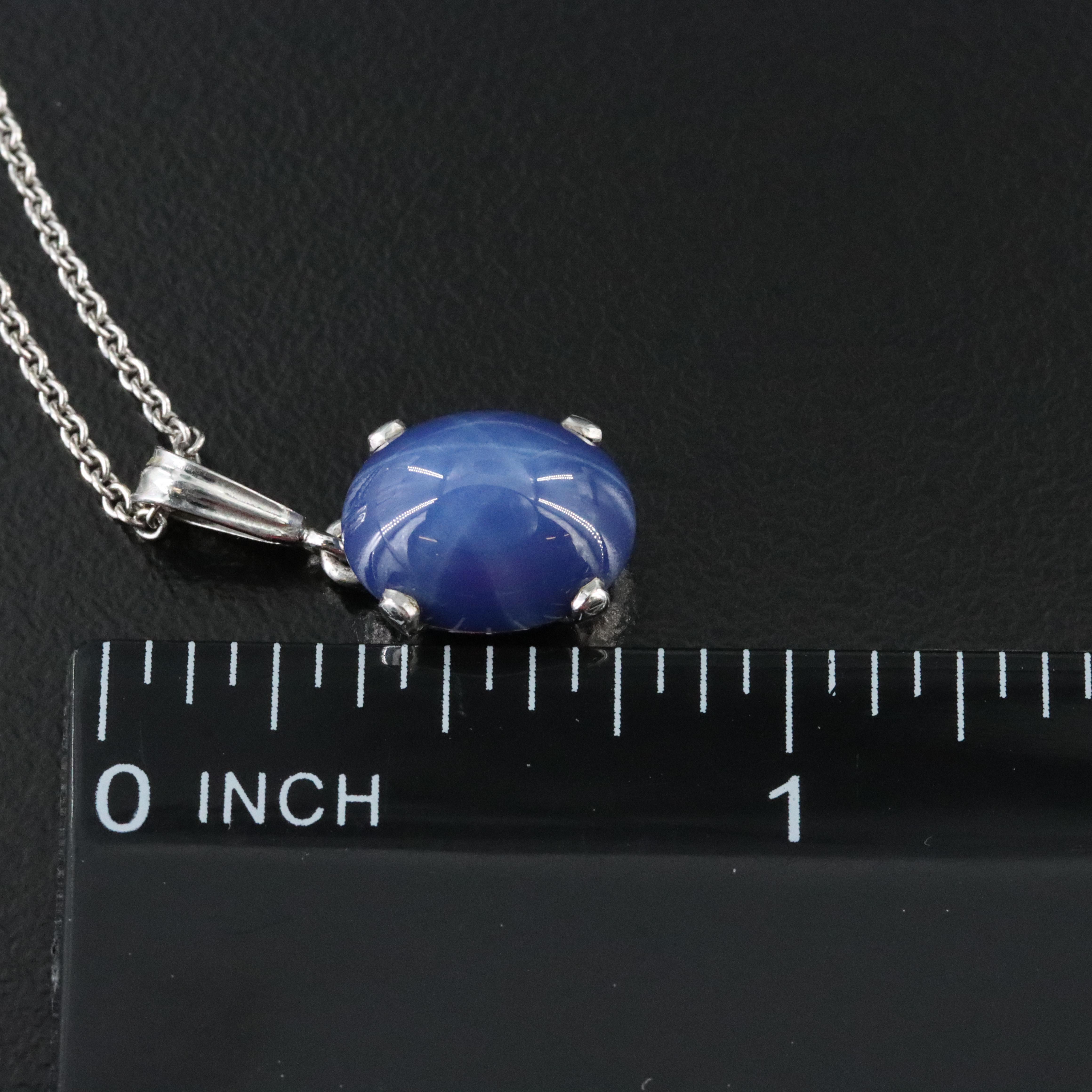 14K Star Sapphire Pendant Necklace