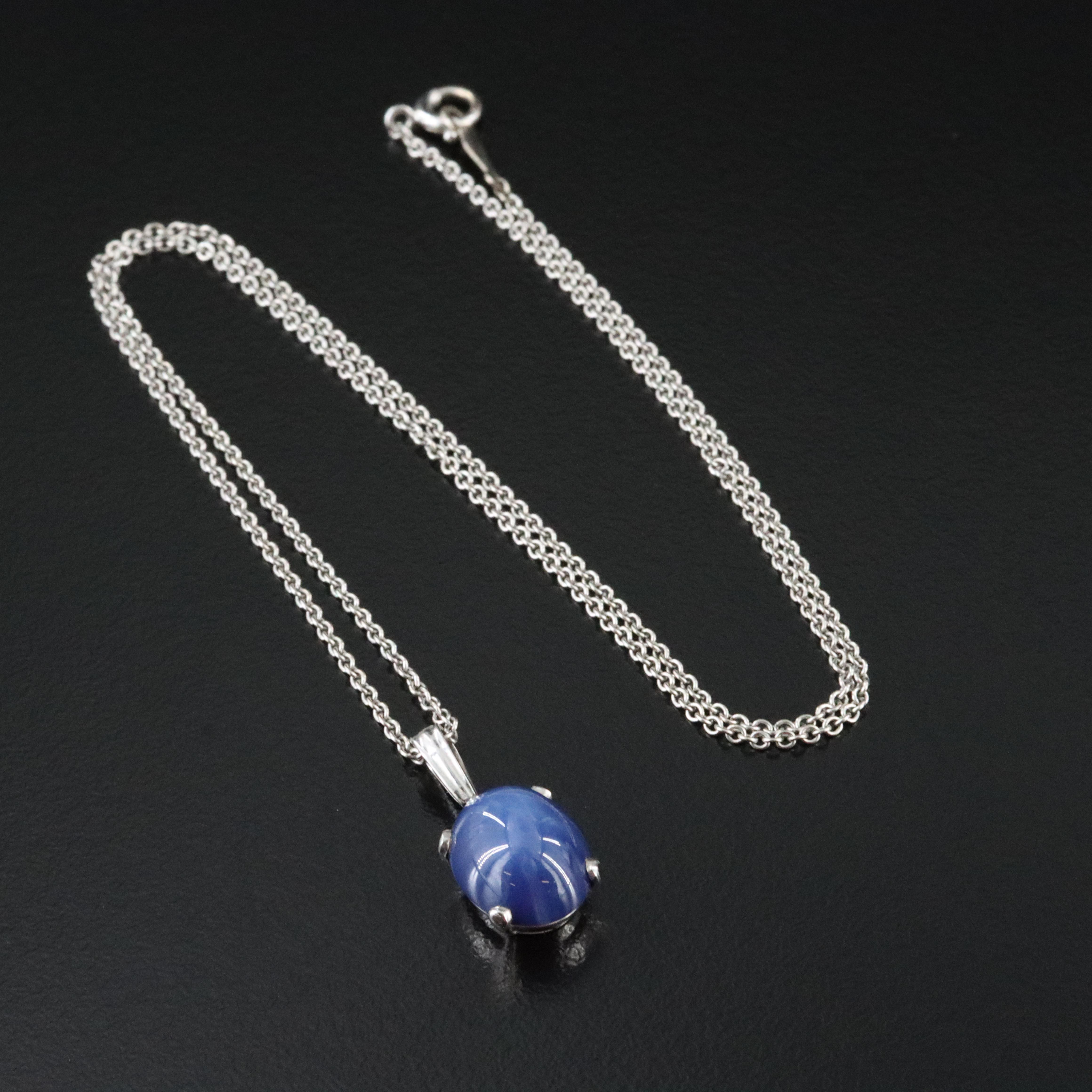14K Star Sapphire Pendant Necklace
