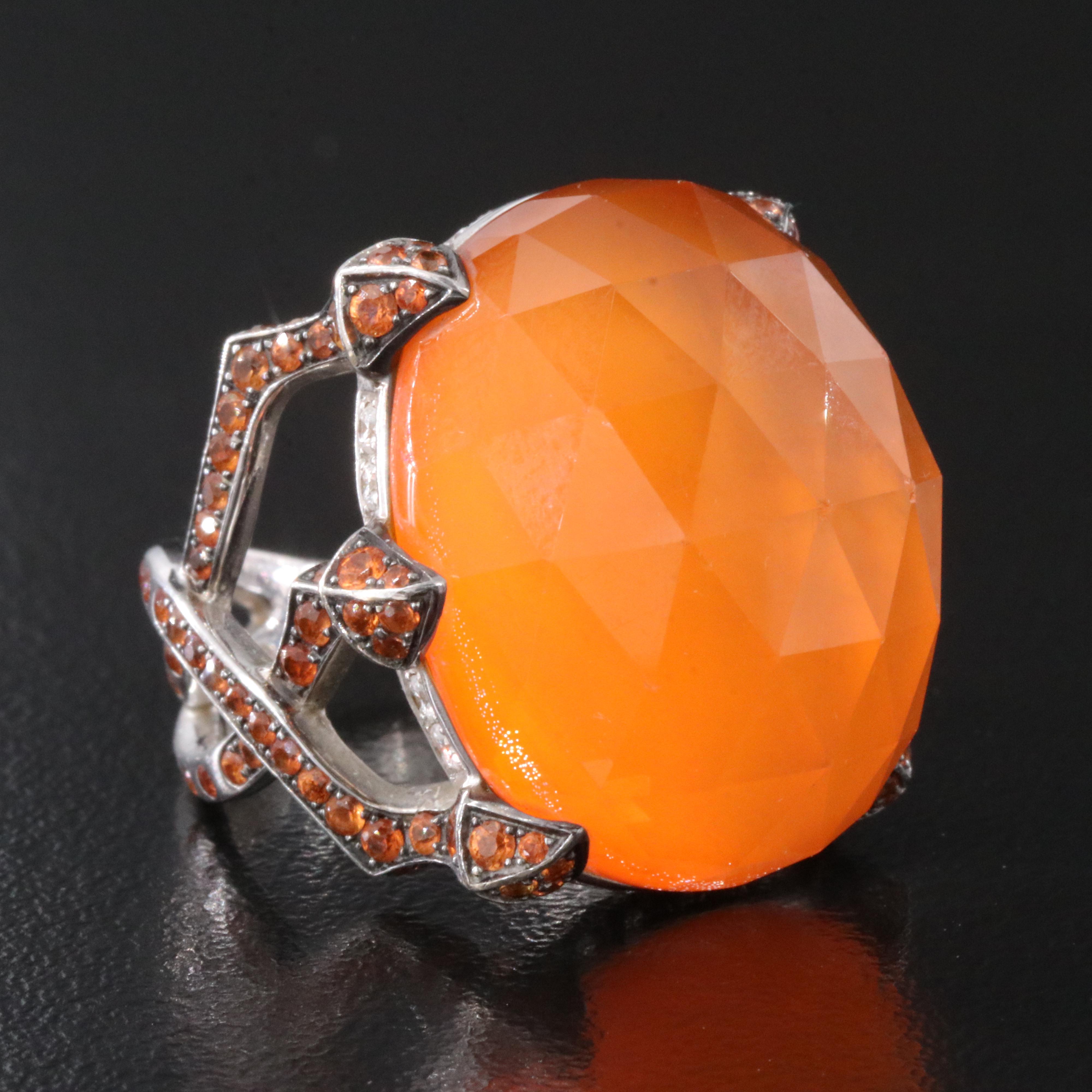 Stephen Webster 18K Quartz Doublet, Sapphire and Diamond Ring