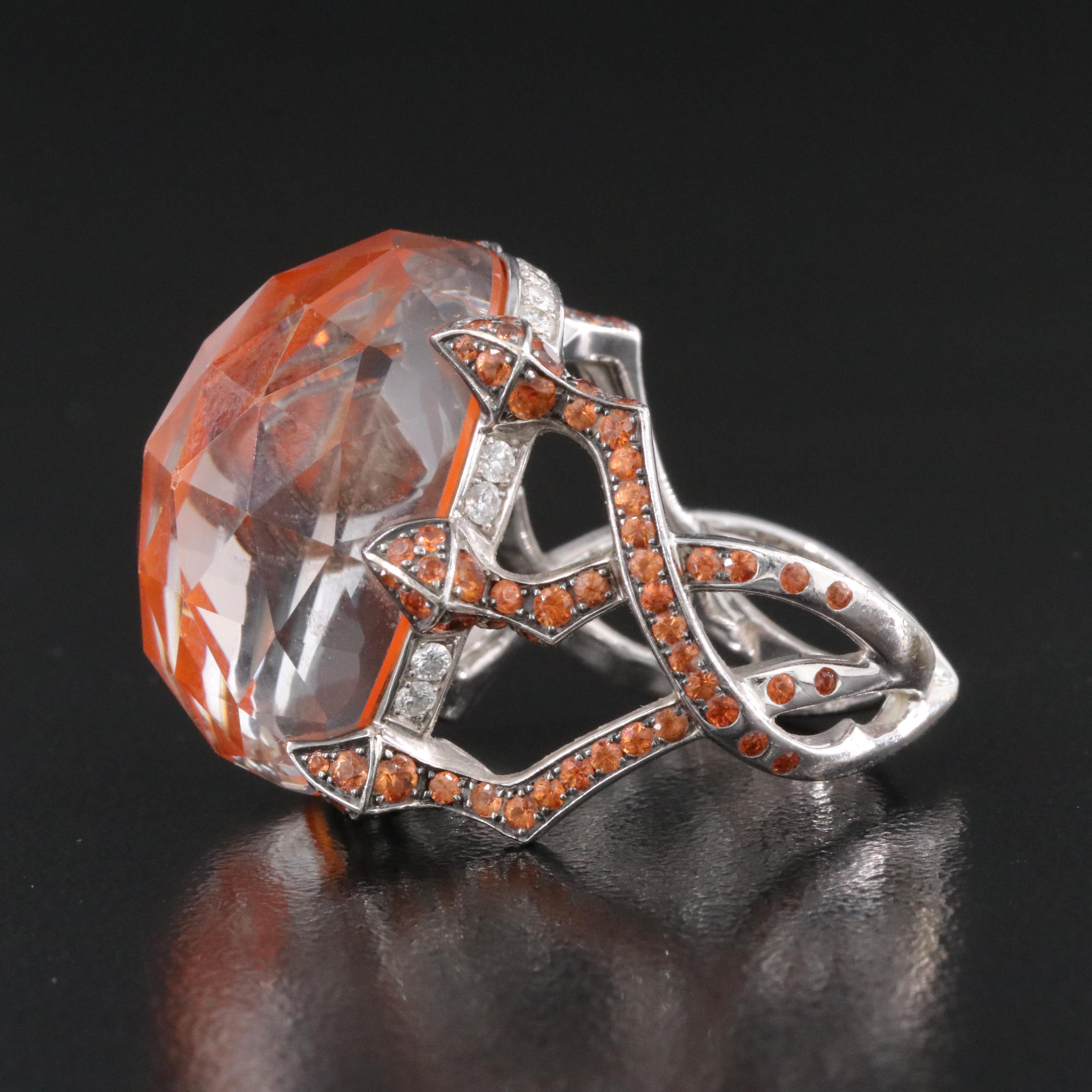 Stephen Webster 18K Quartz Doublet, Sapphire and Diamond Ring