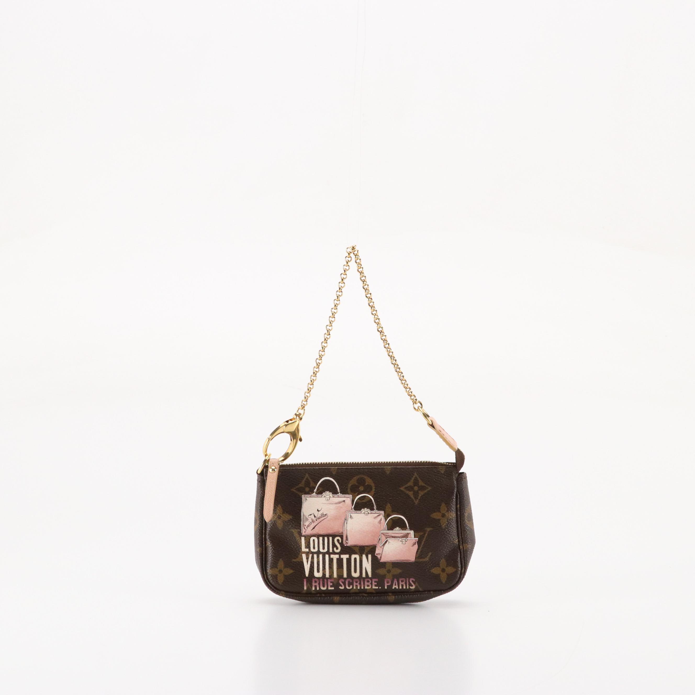 Louis Vuittion '1 Rue Scribe' Monogram Canvas Mini Accessories Pochette Bag
