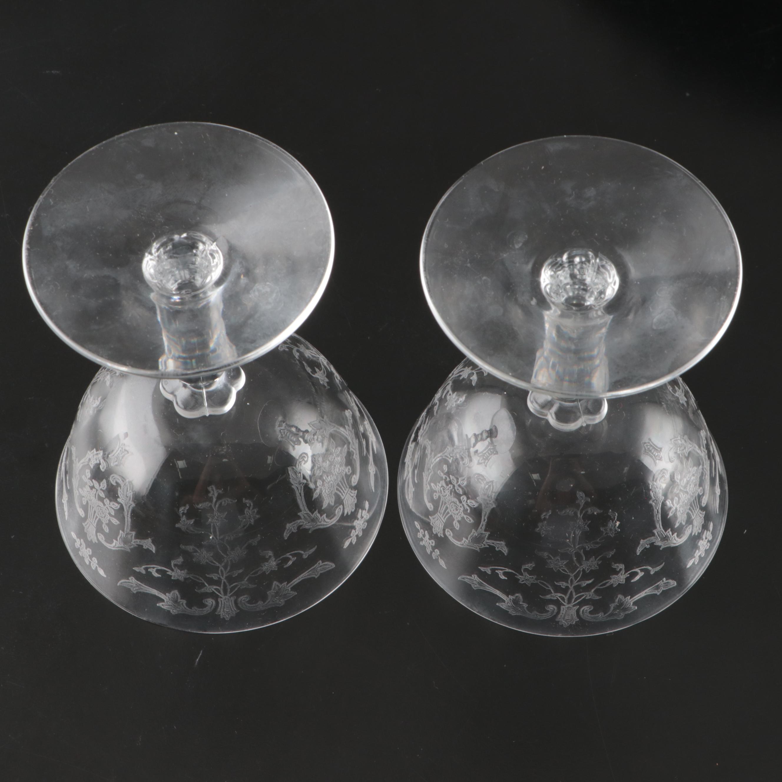 Fostoria "Coronet" Bowl with Other Glass Tableware and Accessories