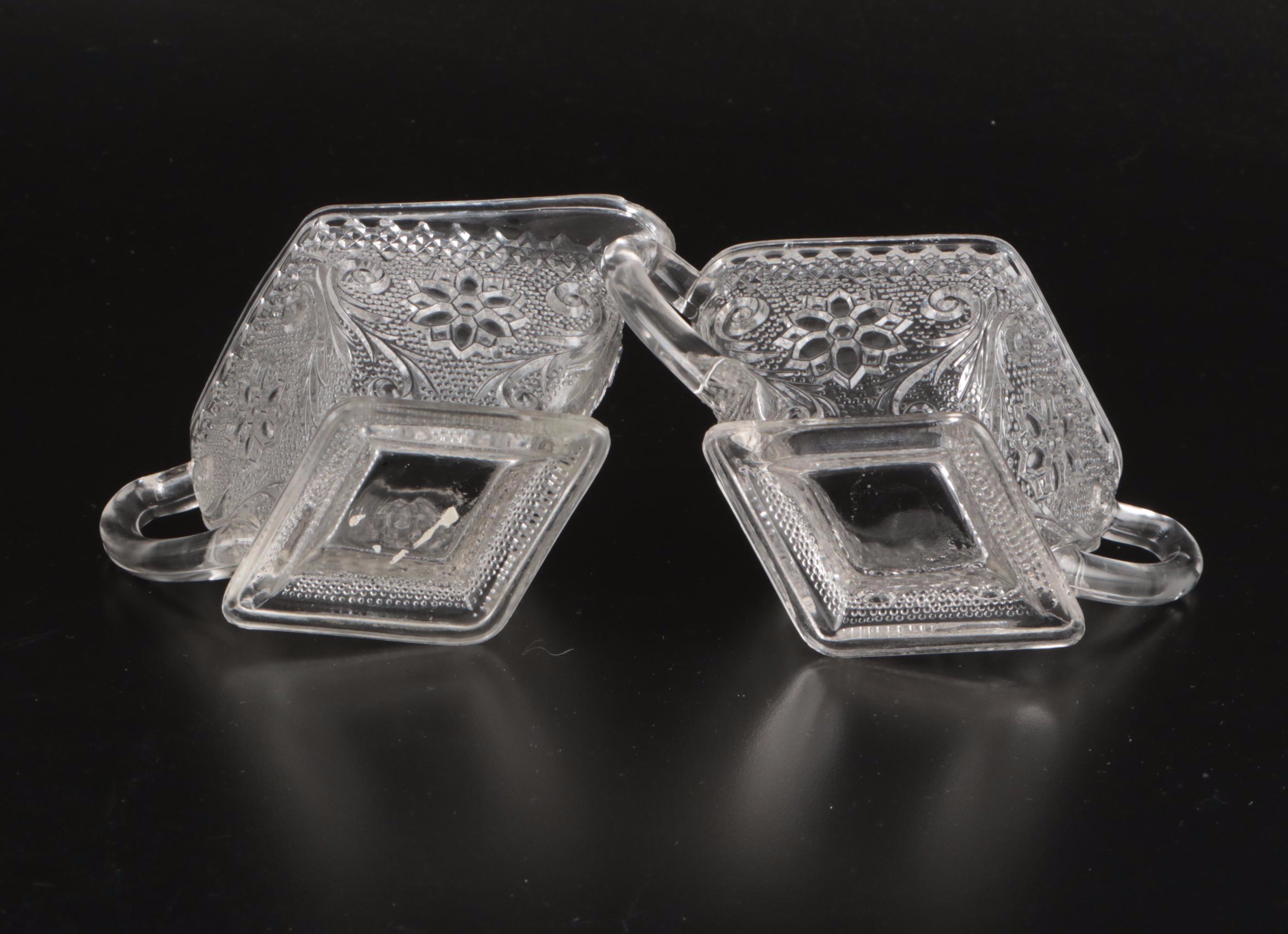 Fostoria "Coronet" Bowl with Other Glass Tableware and Accessories