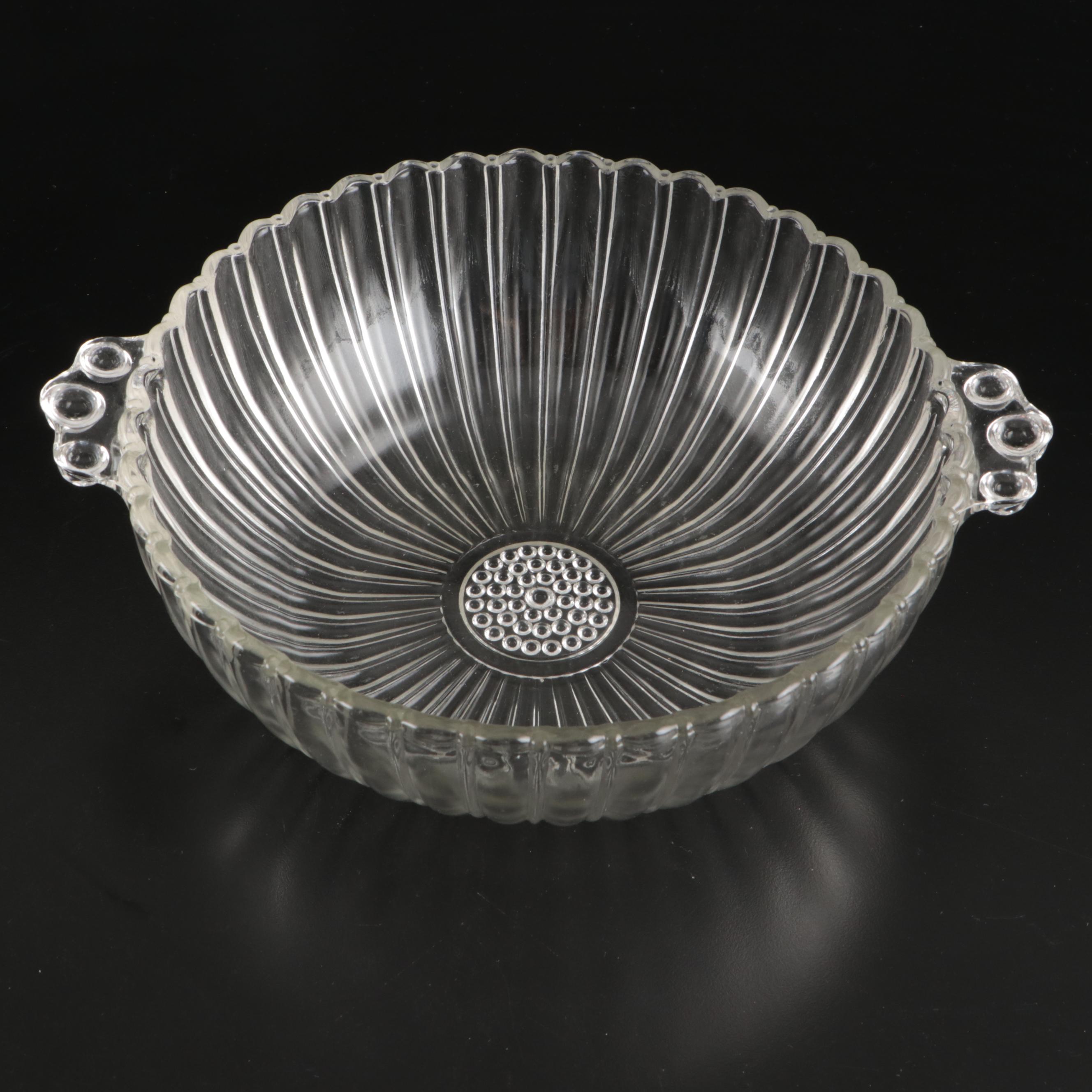 Fostoria "Coronet" Bowl with Other Glass Tableware and Accessories