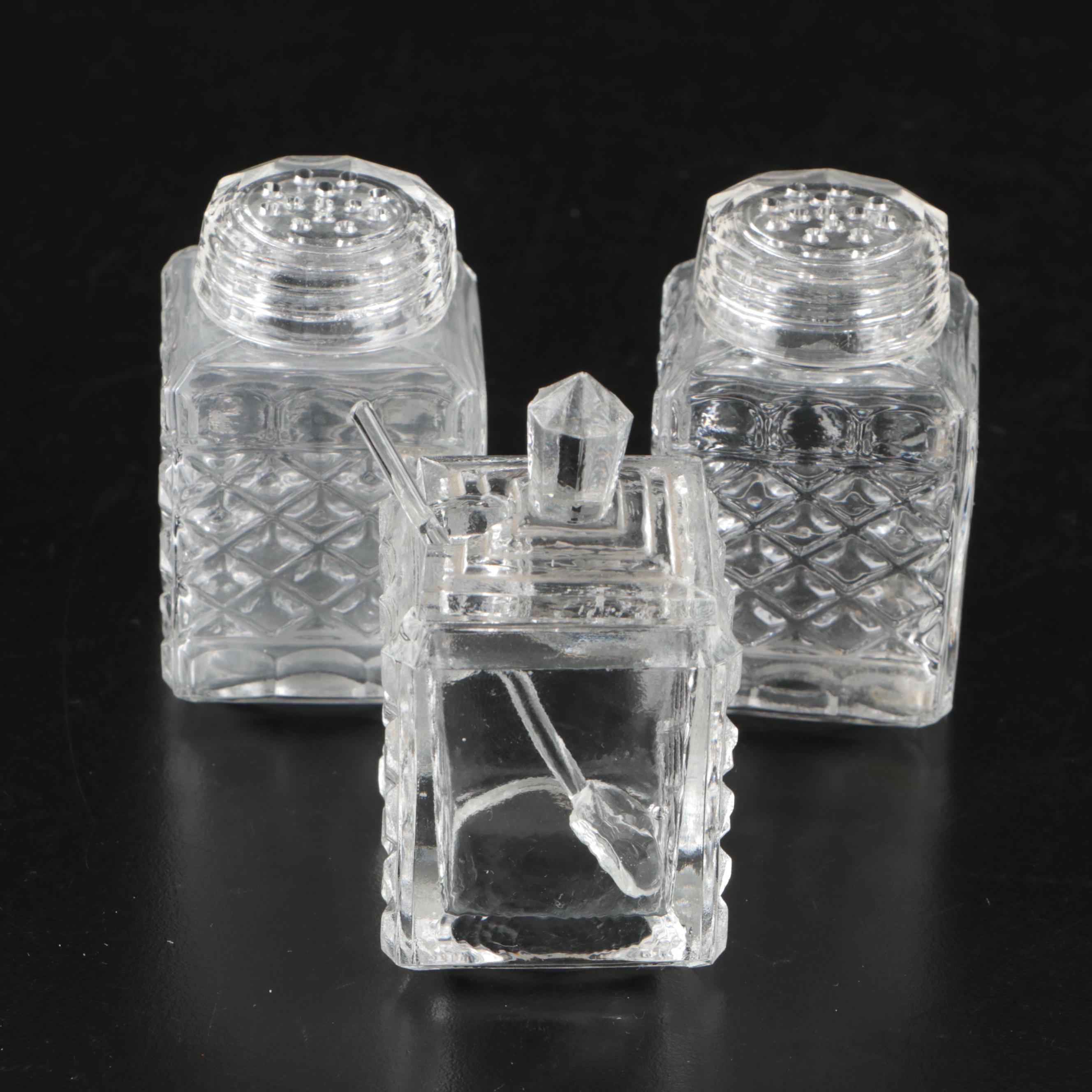 Fostoria "Coronet" Bowl with Other Glass Tableware and Accessories