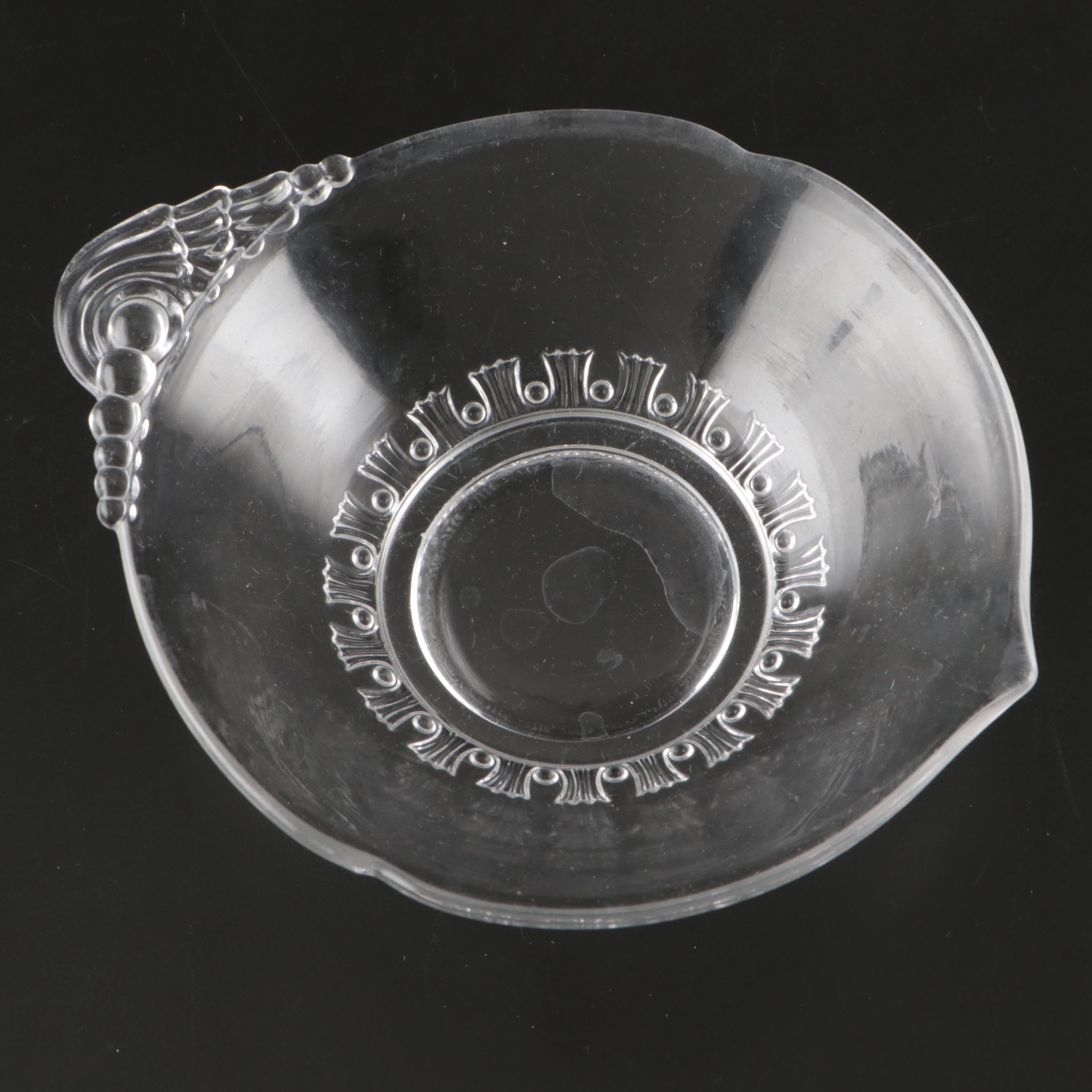 Fostoria "Coronet" Bowl with Other Glass Tableware and Accessories