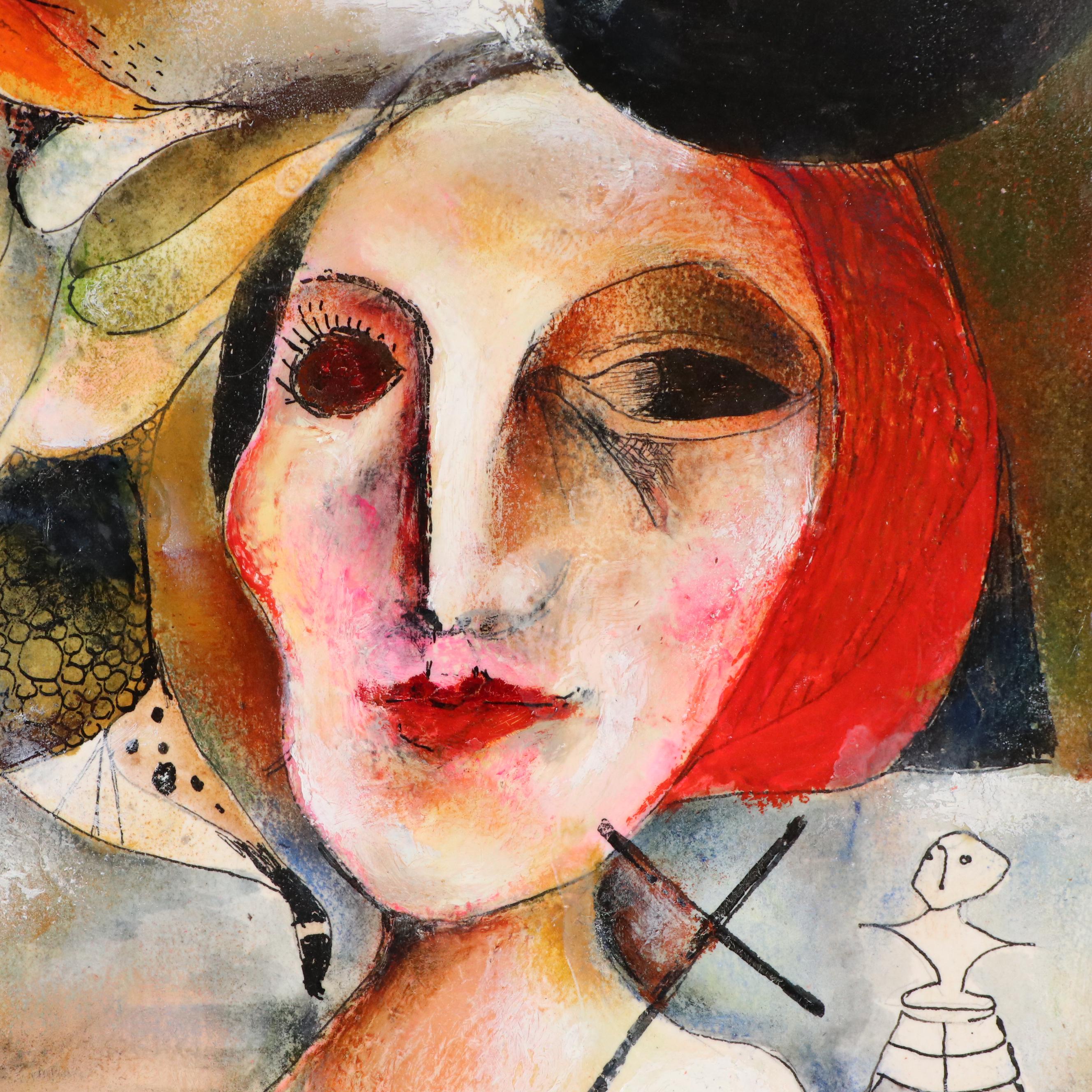 Nikolay "Kuk" Manuylov Figural Surrealist Mixed Media Illustration, 2022