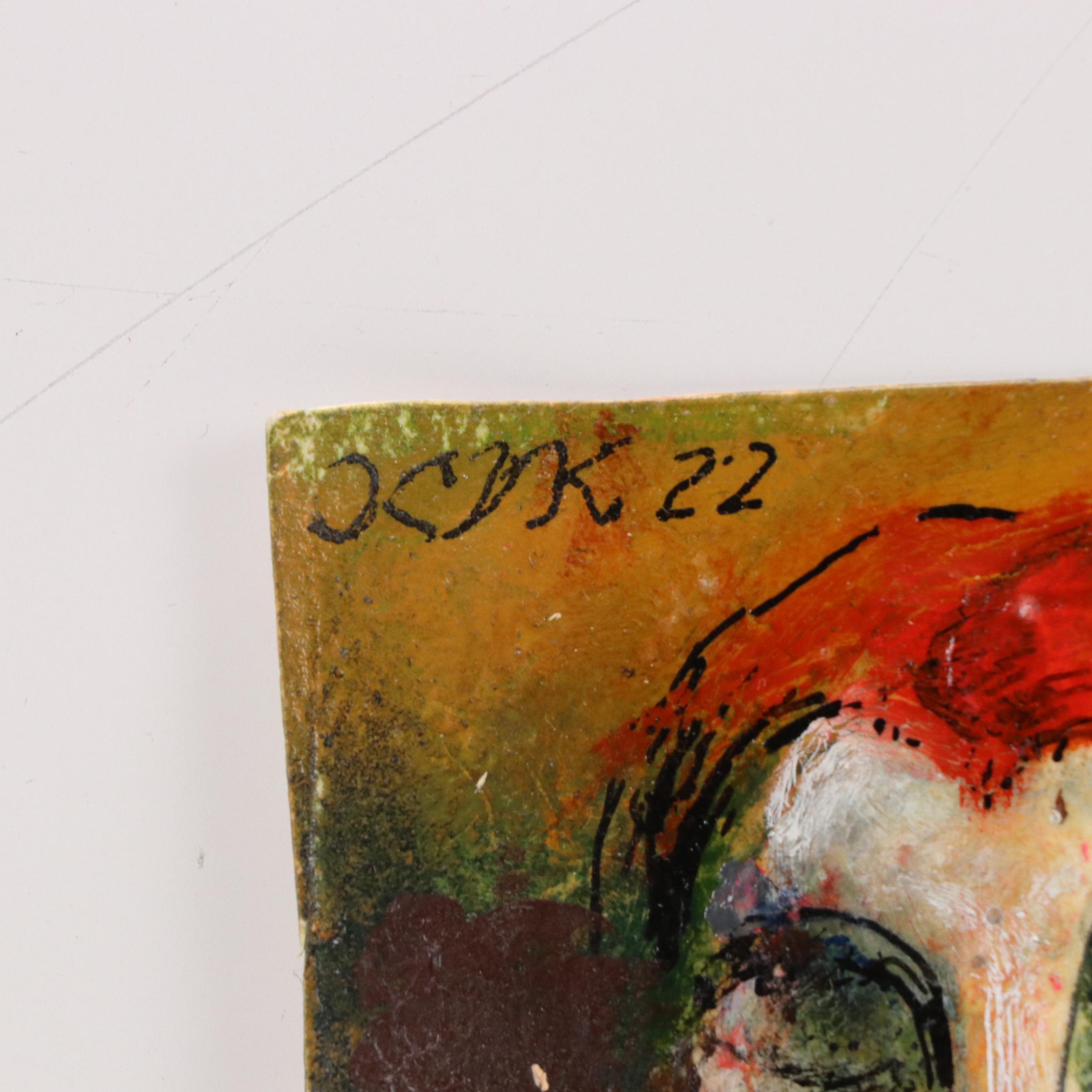 Nikolay "Kuk" Manuylov Figural Surrealist Mixed Media Illustration, 2022