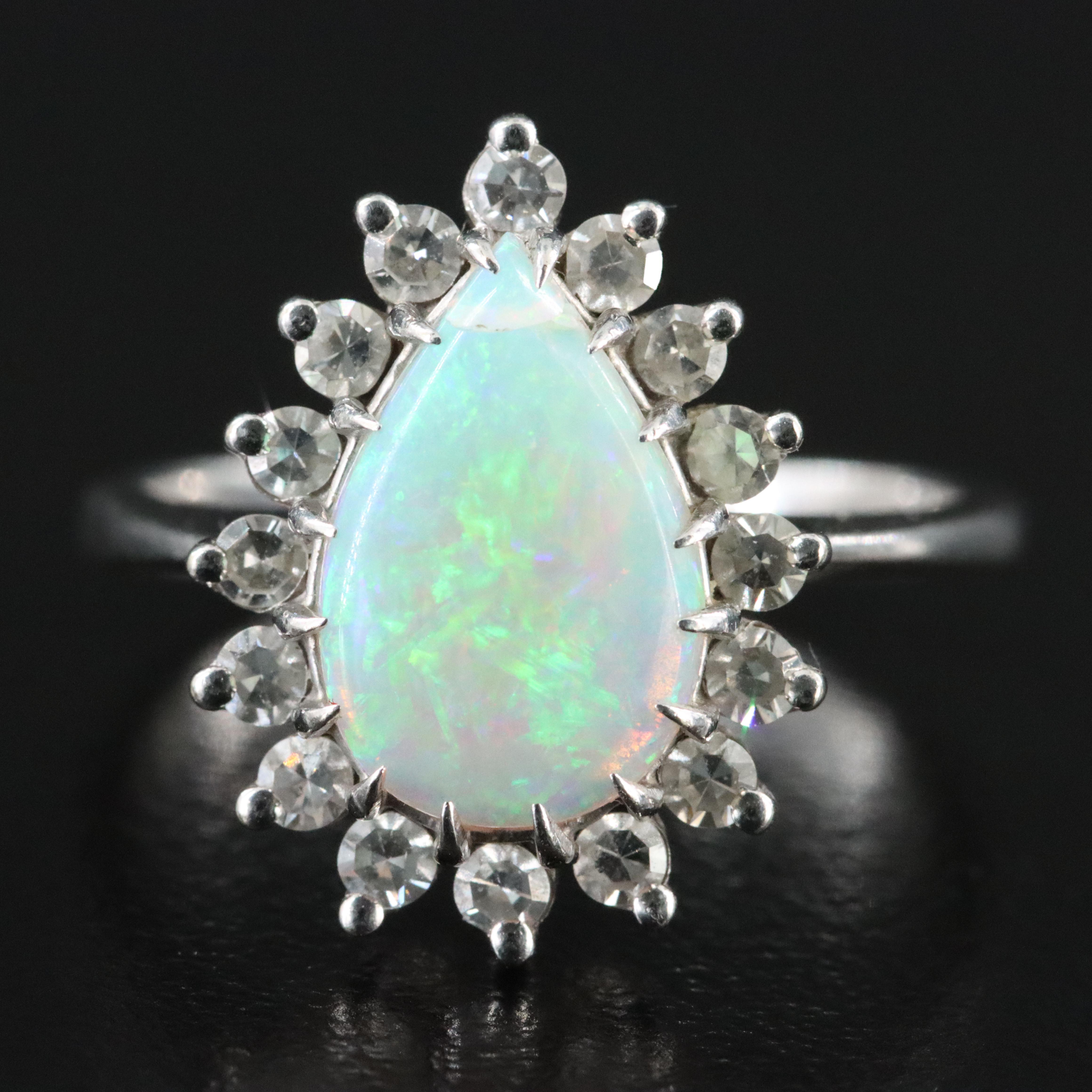 14K Opal and Diamond Ring