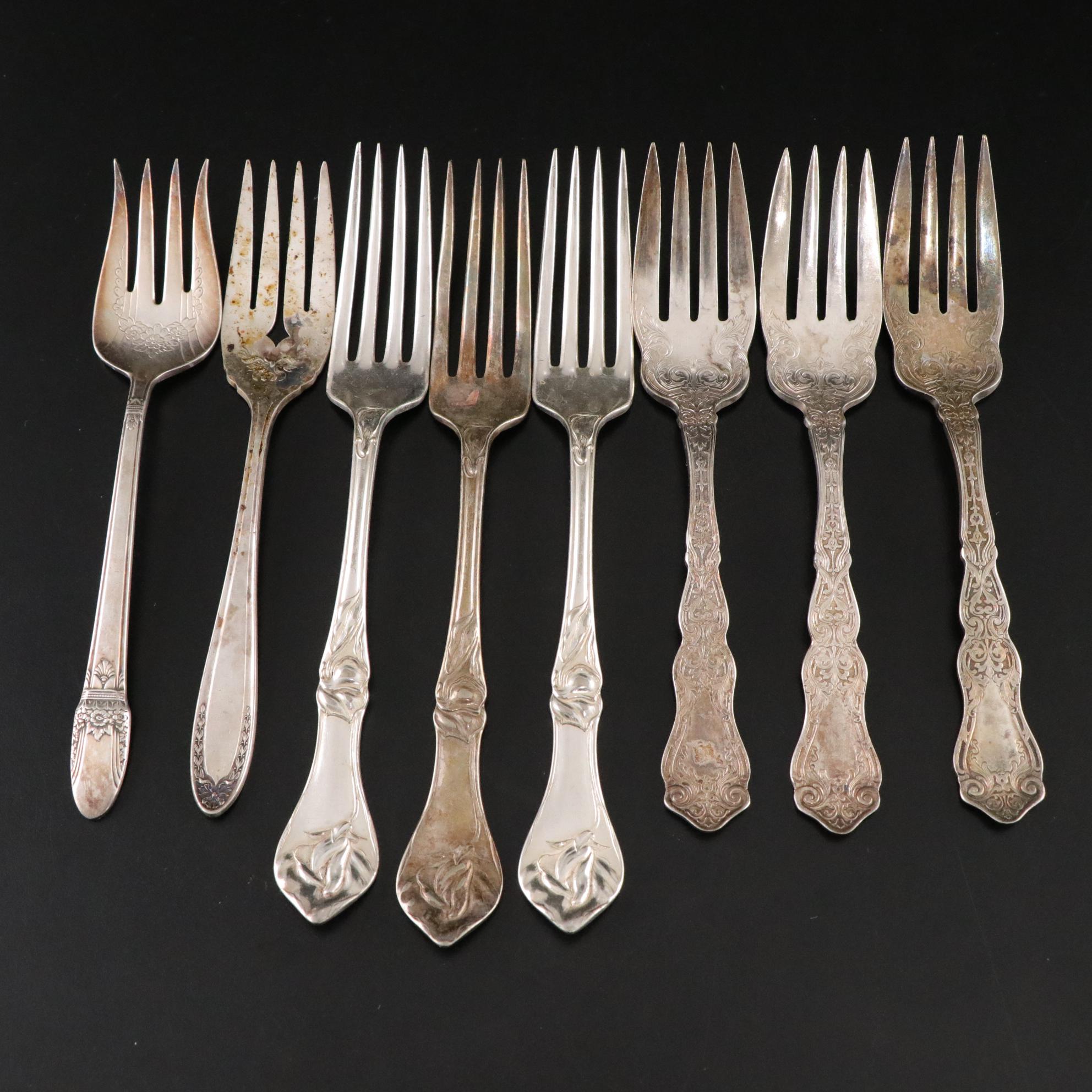 Jennings Bros. "Sweet Pea" and Other Silver Plate Flatware