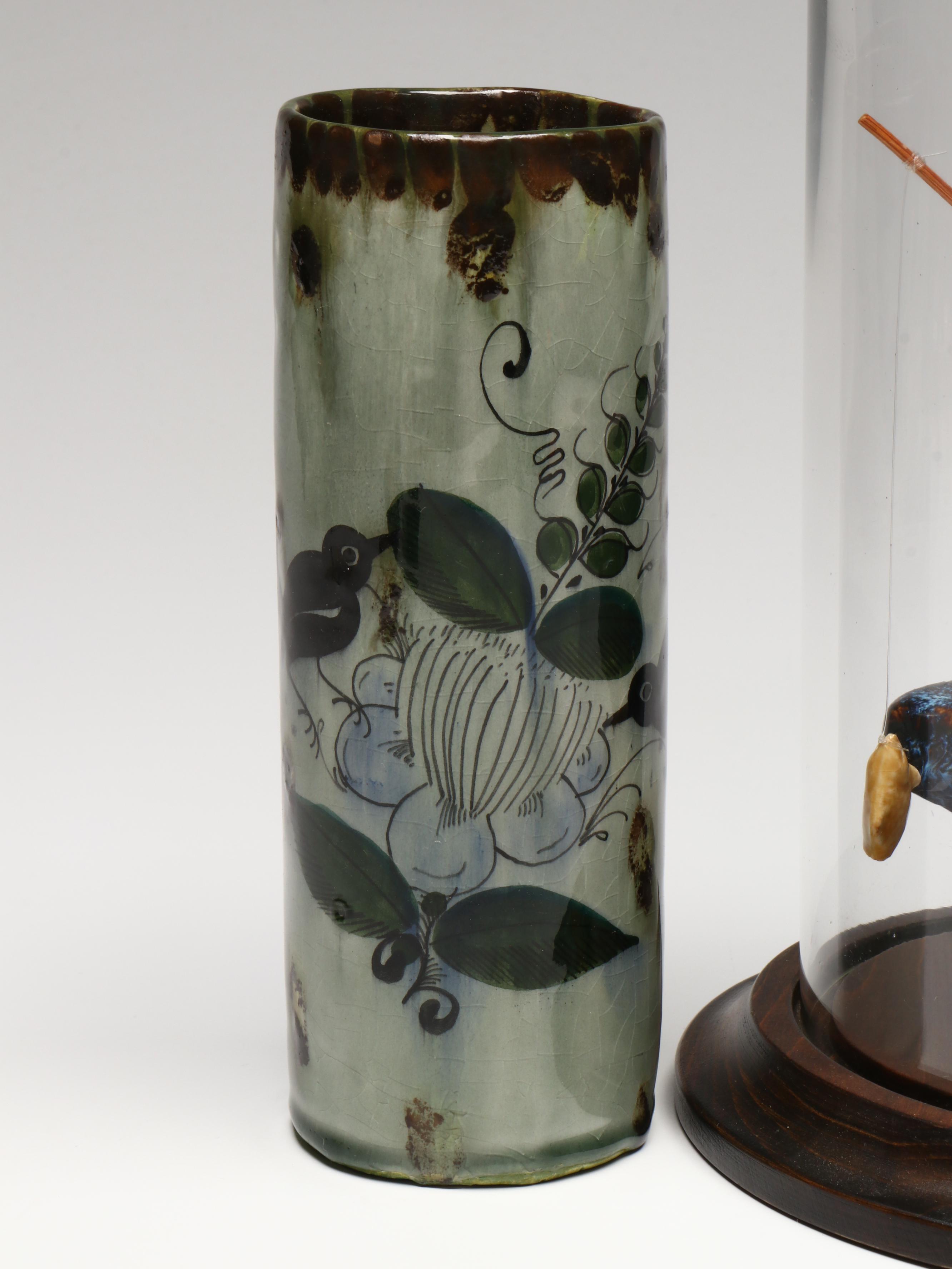 Japanese Geta with Chinese Ceramic Fisherman and Other East Asian Décor