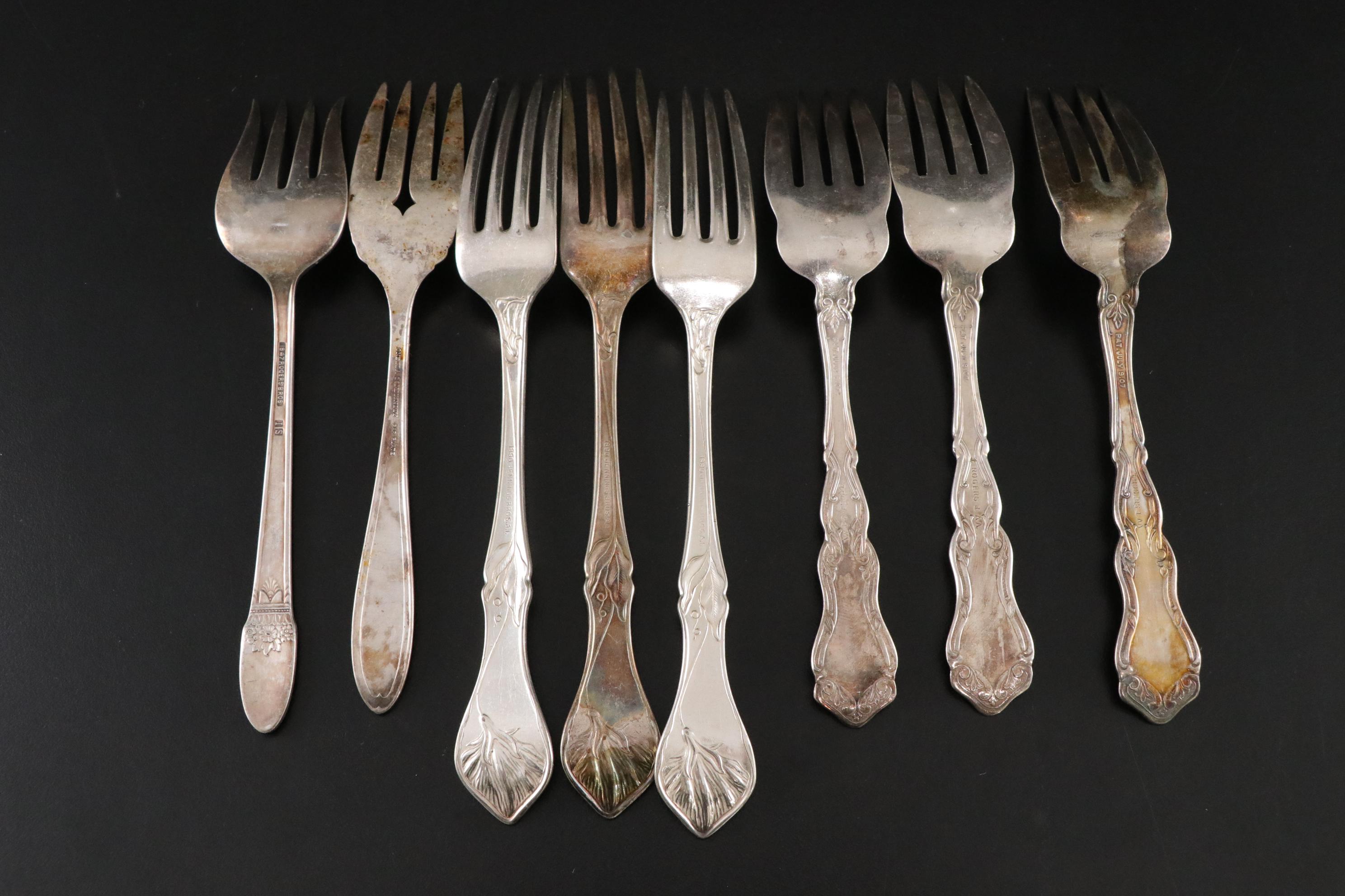 Jennings Bros. "Sweet Pea" and Other Silver Plate Flatware