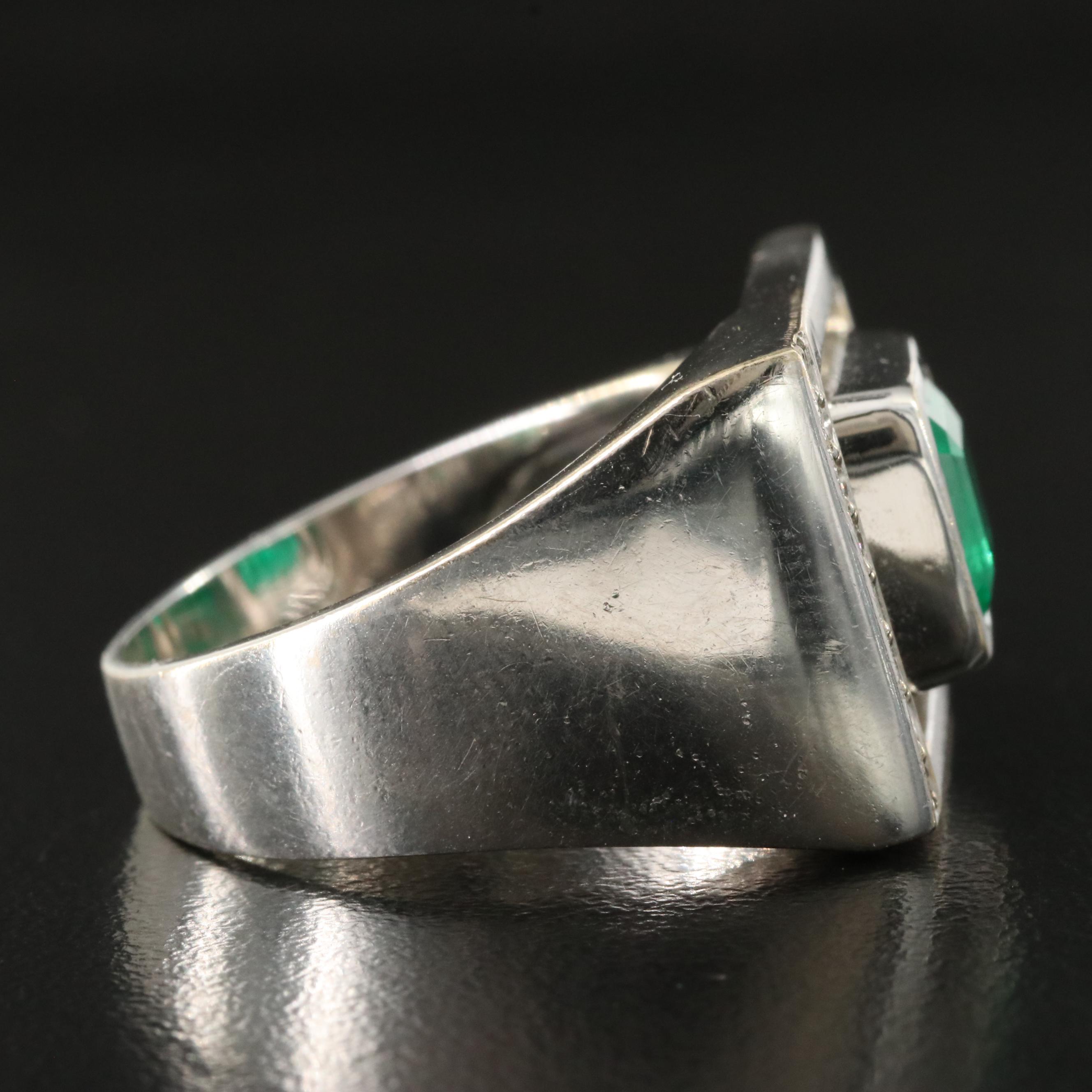 18K 3.15 CT Emerald and Diamond Ring