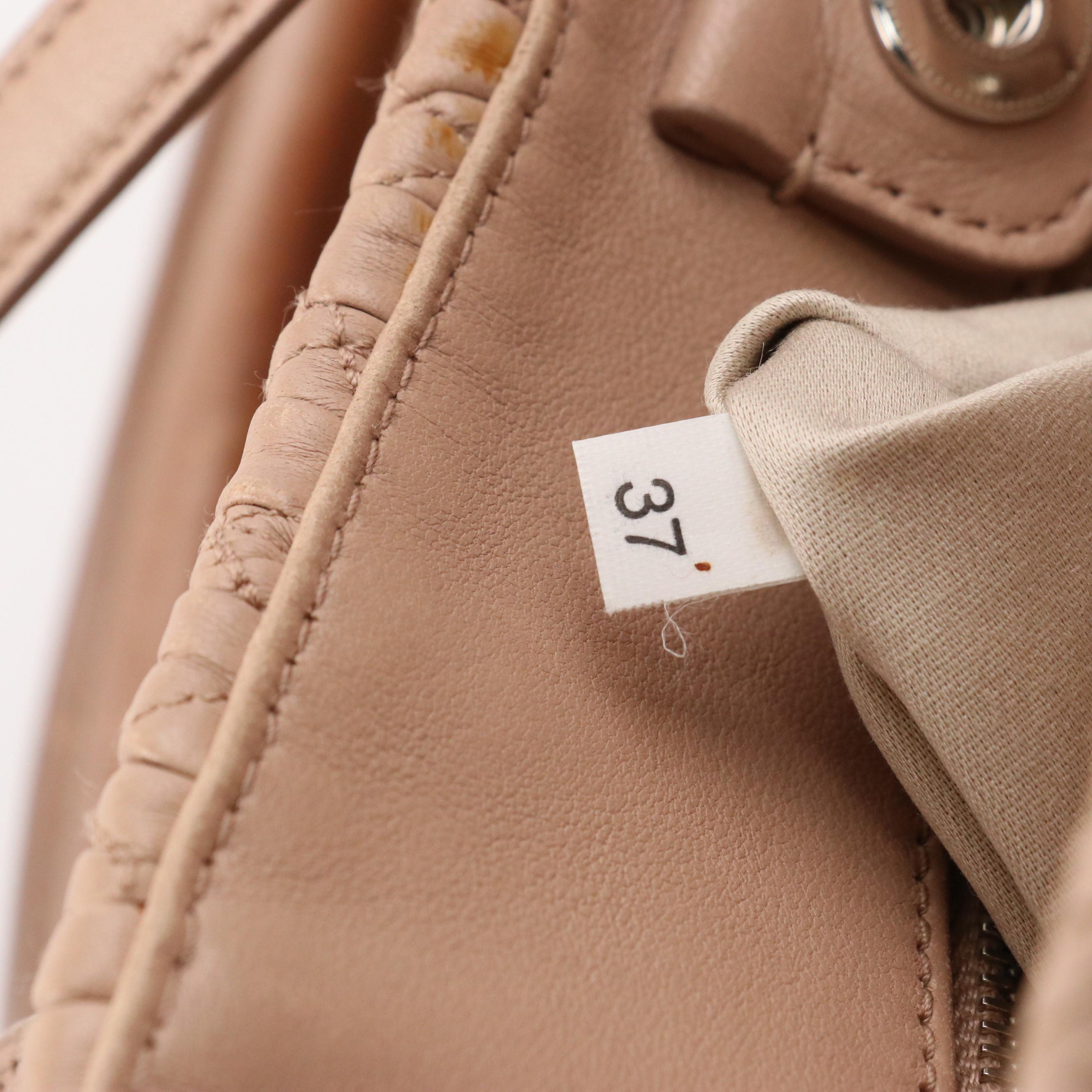 Miu Miu Two-Way Tote Bag in Beige Matelassé Leather