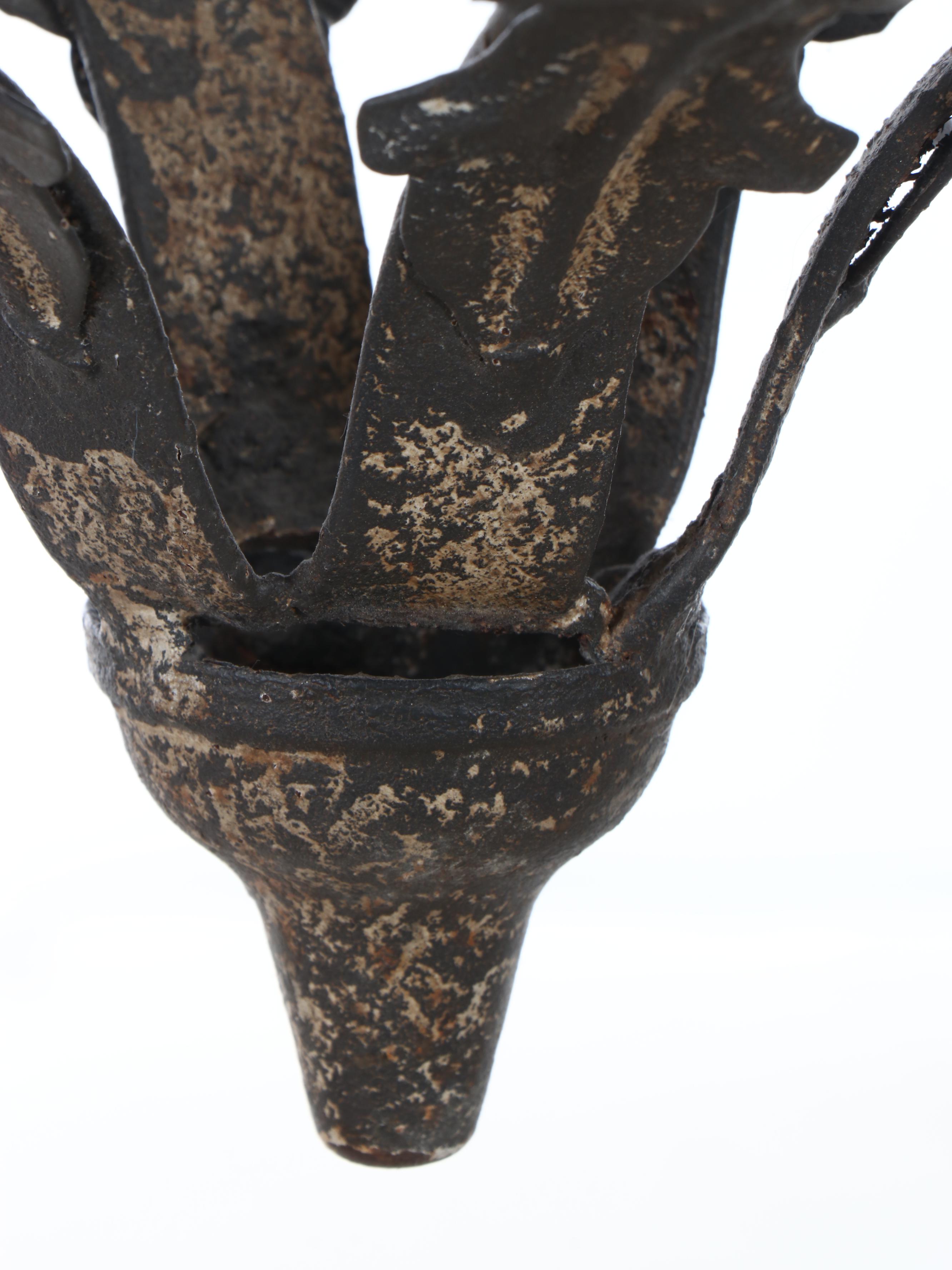 Spanish Baroque Style Black Metal Pendant Lamp