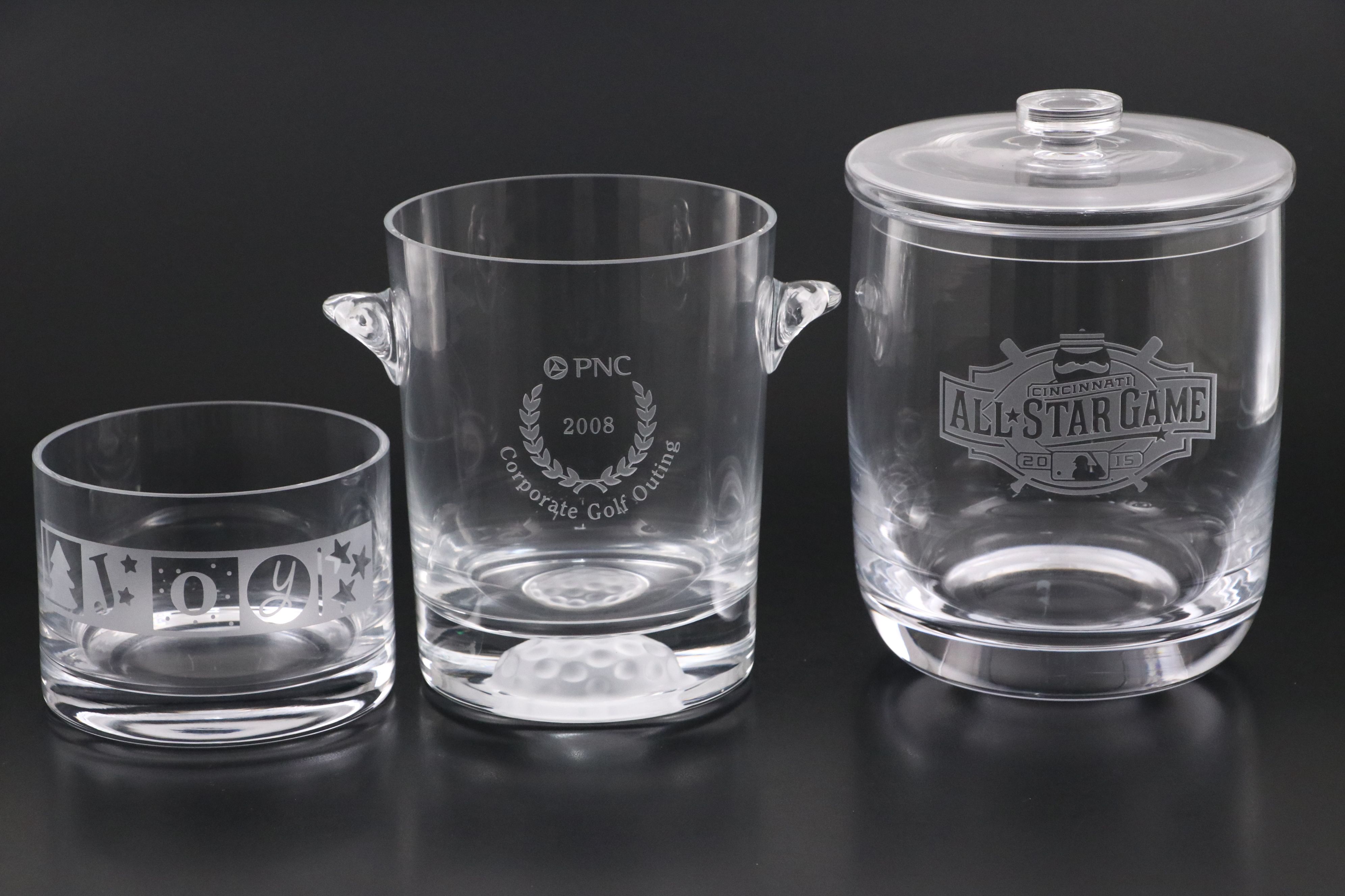 Cincinnati Reds All Star Game 2015 and Other Crystal Glass Ice Bucket and Bowl