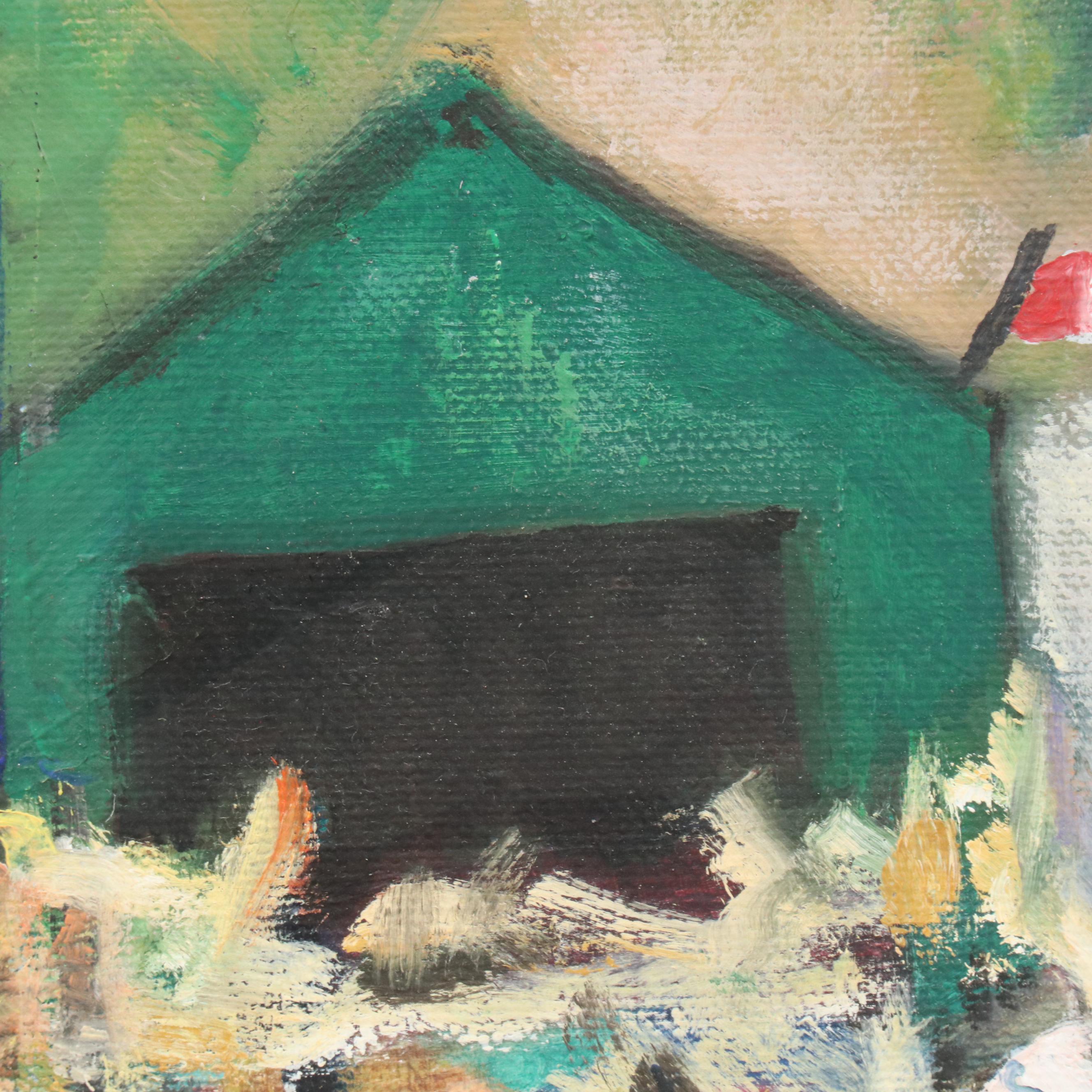 Oil Painting After Albert Marquet "The Beach at Fécamp," Late 20th Century