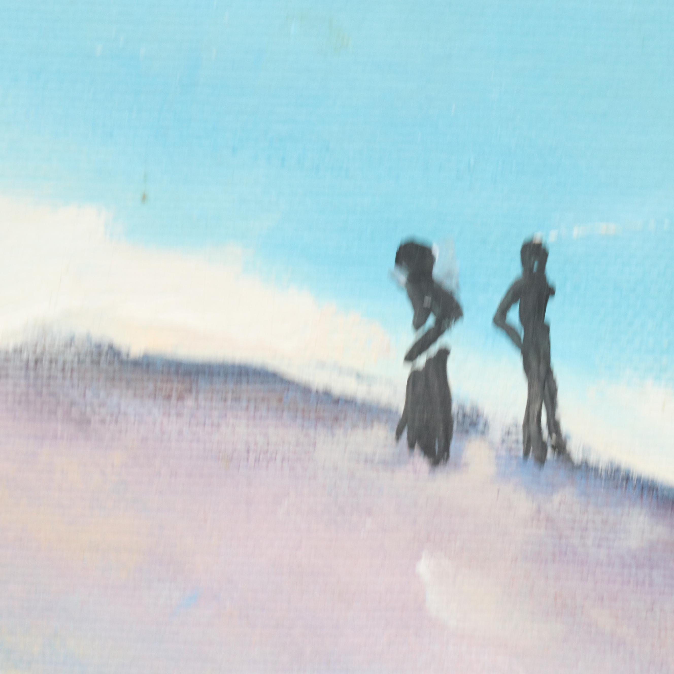 Oil Painting After Albert Marquet "The Beach at Fécamp," Late 20th Century