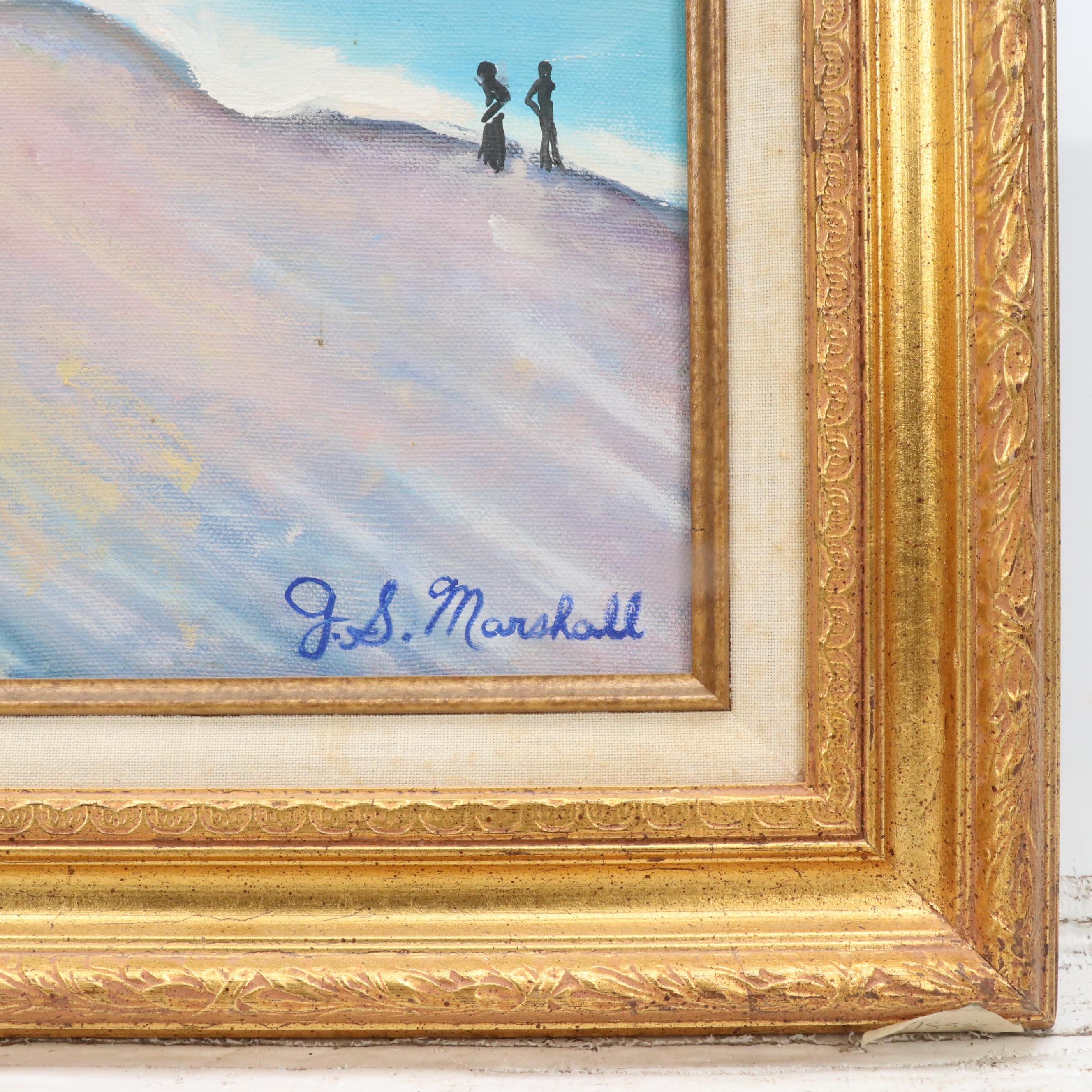 Oil Painting After Albert Marquet "The Beach at Fécamp," Late 20th Century