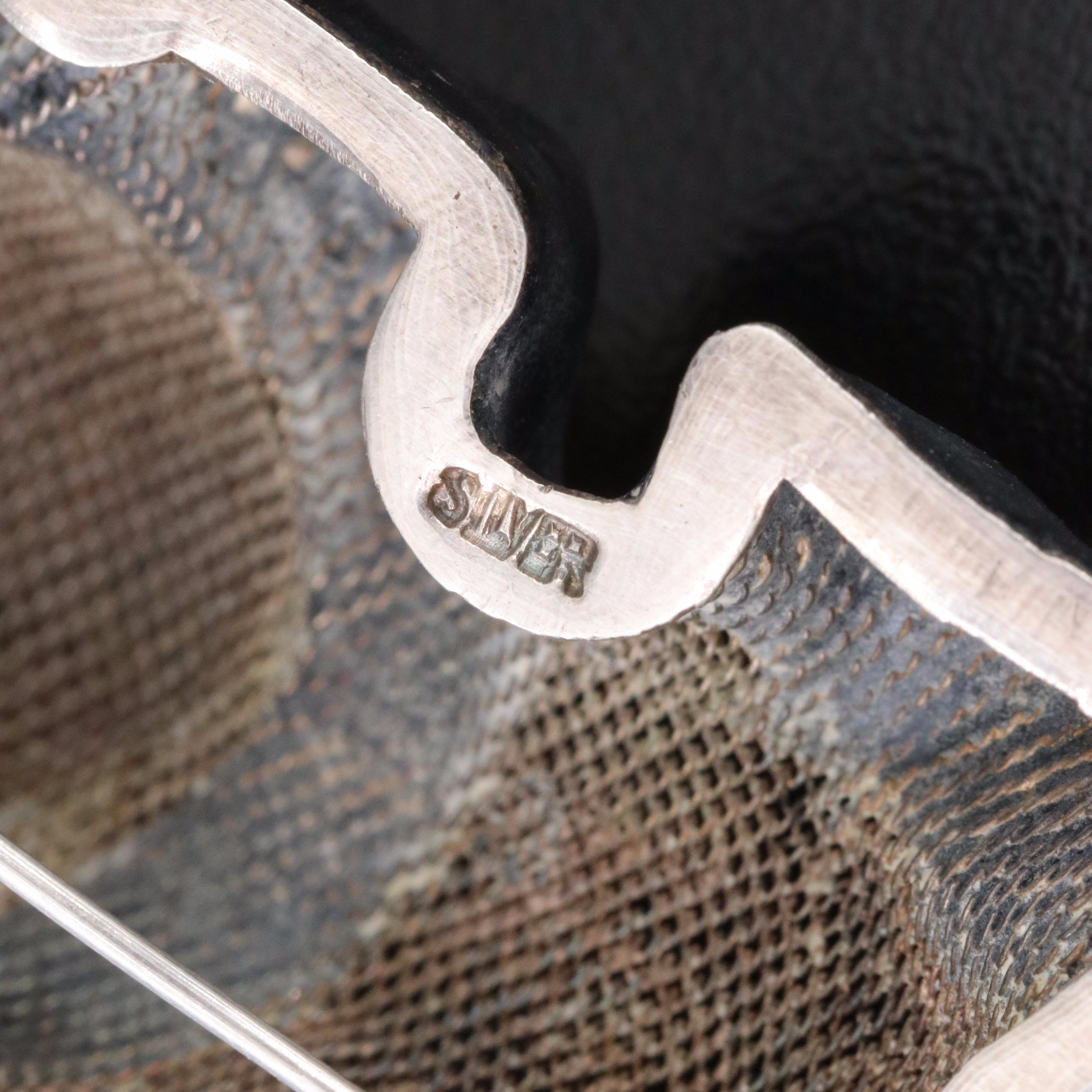 Sterling Ruby and Enamel Panda Brooch