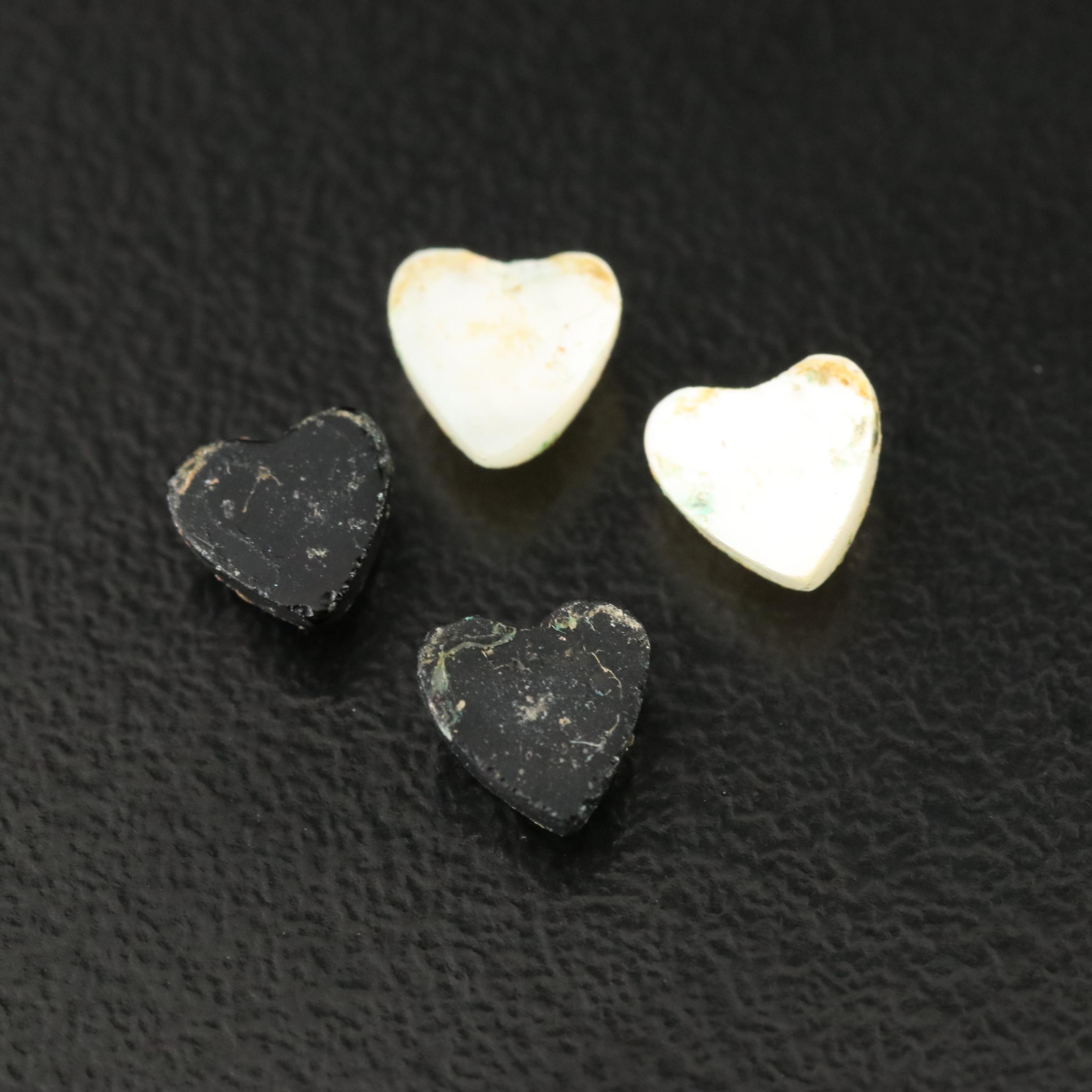 Loose Black Onyx and Mother-of-Pearl