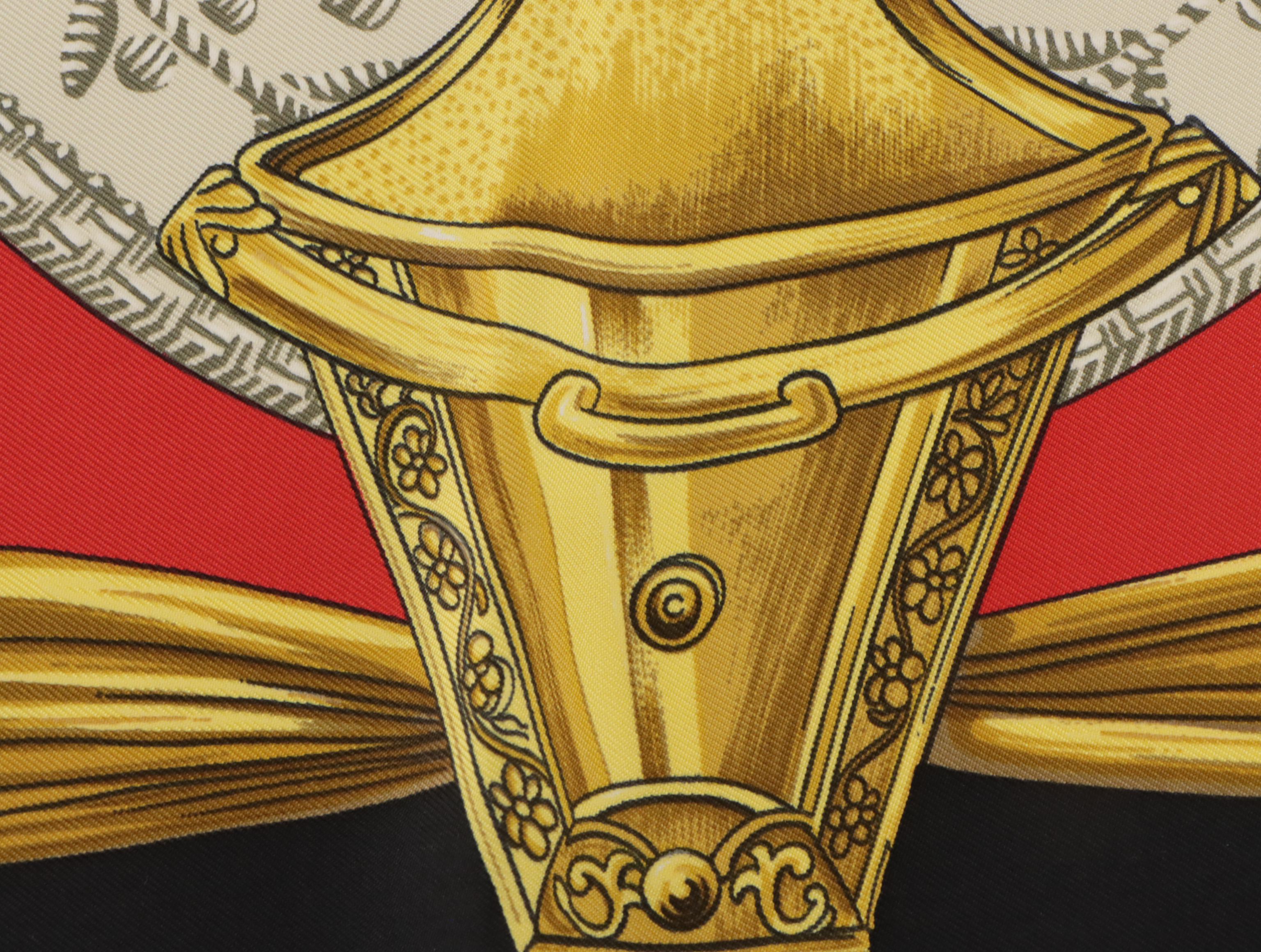 Hermès "Étriers" Scarf 90 in Silk Twill