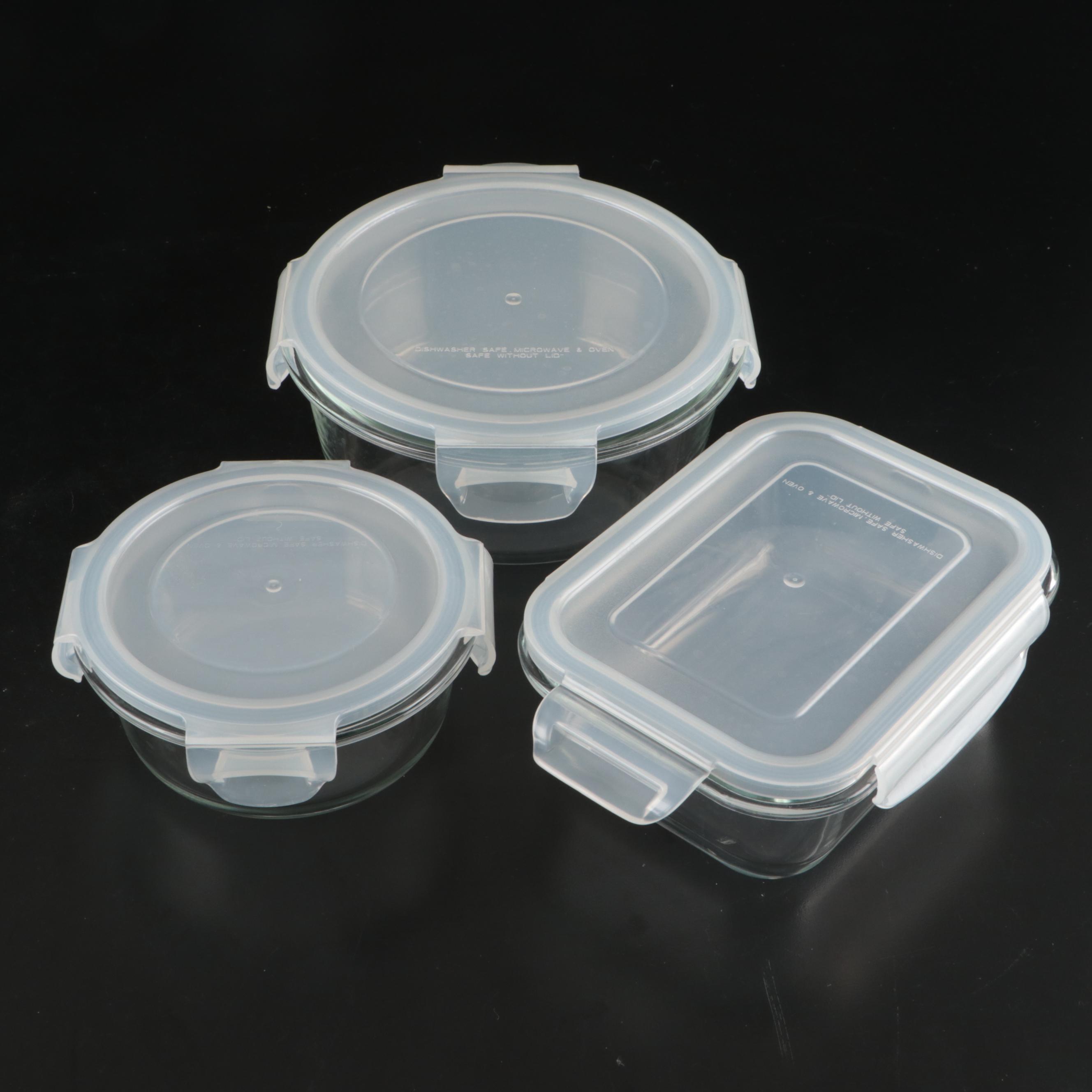 Pyrex with Other Glass Mixing Bowls, Pie Pans, and Food Storage Containers