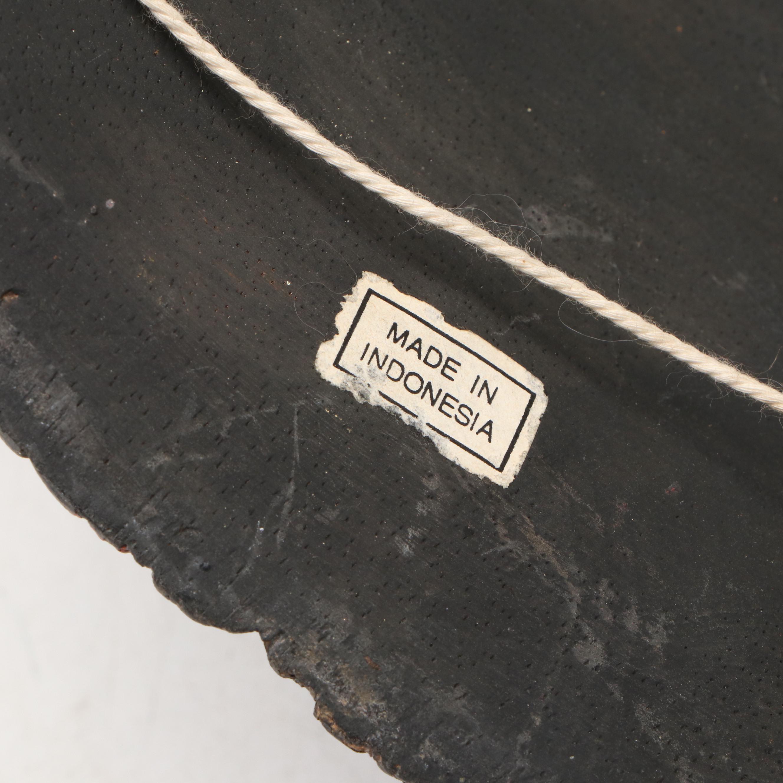 Indonesian Hand-Carved Wood Barong Mask and Garuda Mask