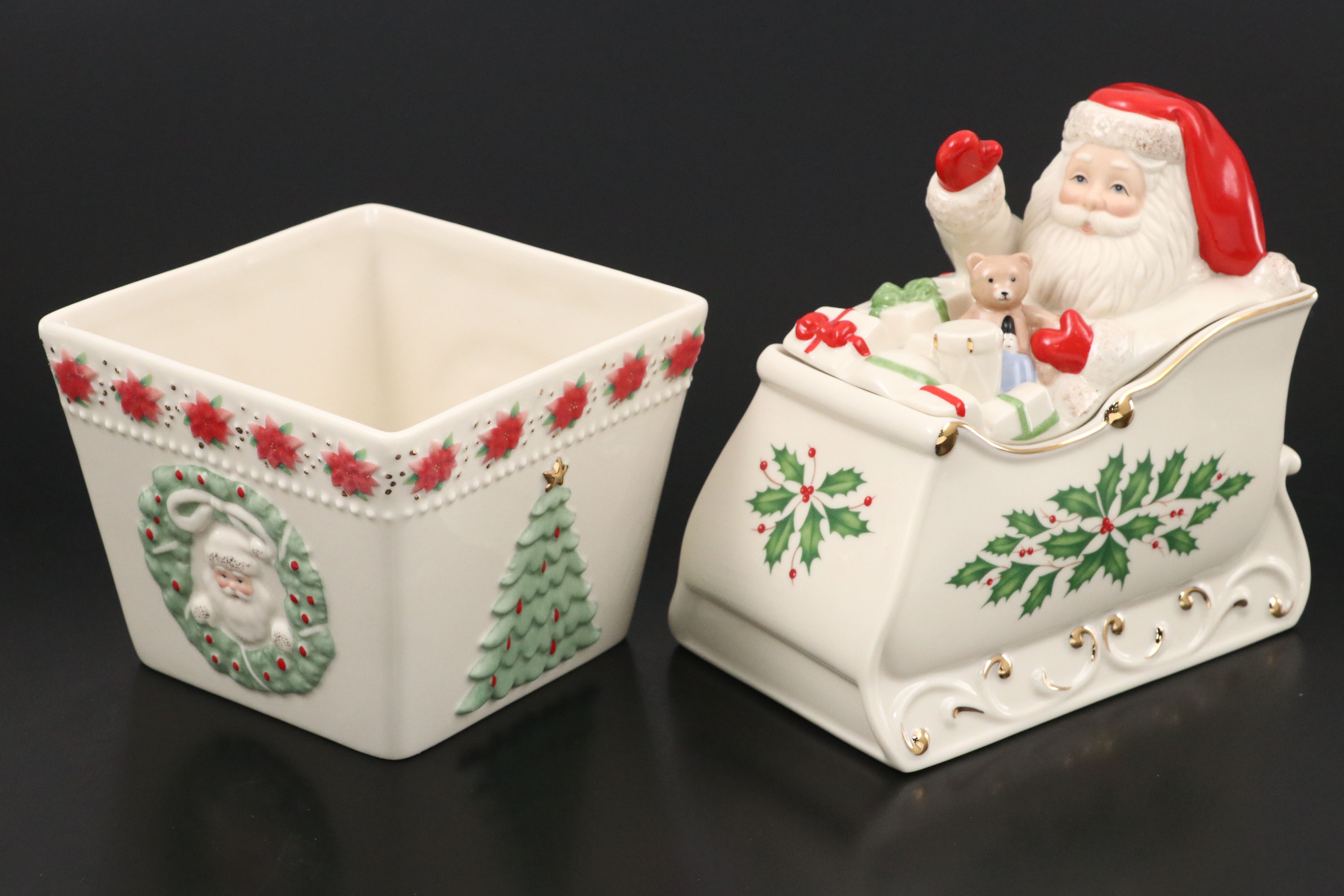 Lenox Holiday Ceramic Candle Votives and Serveware