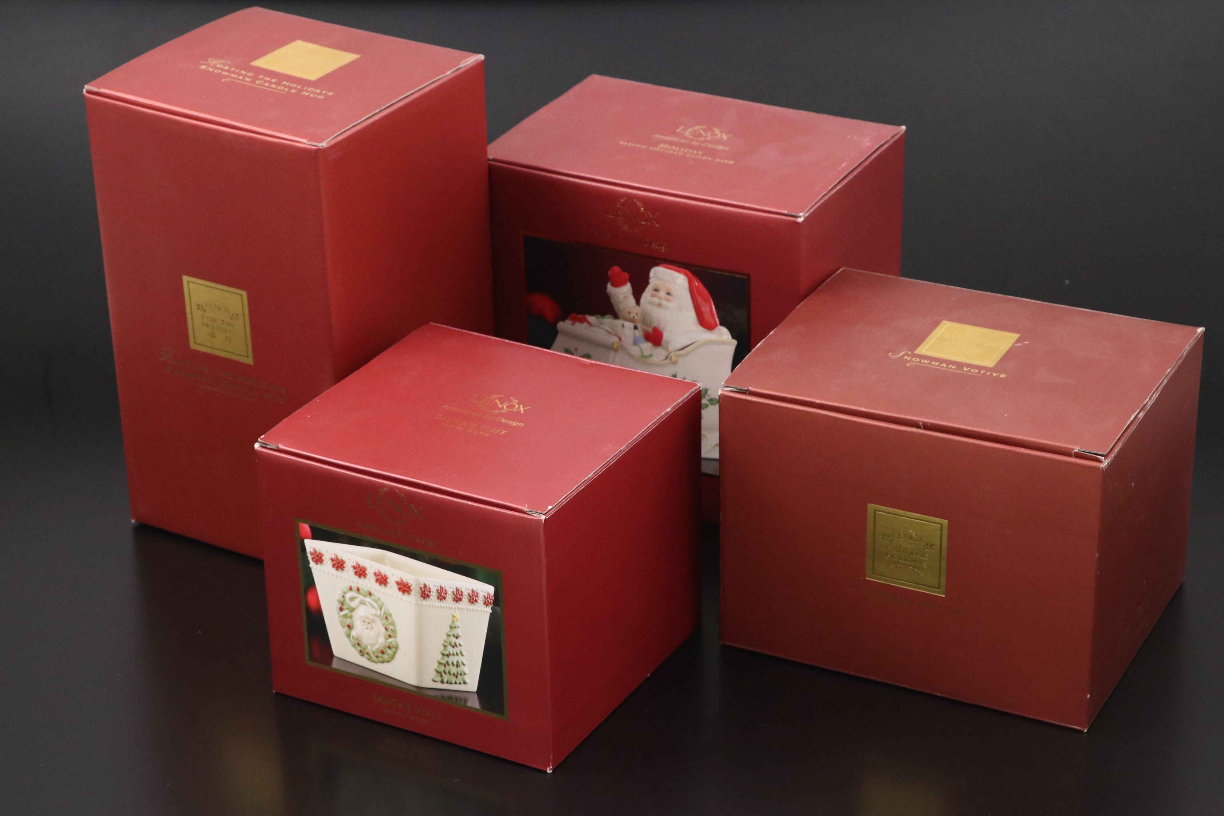 Lenox Holiday Ceramic Candle Votives and Serveware